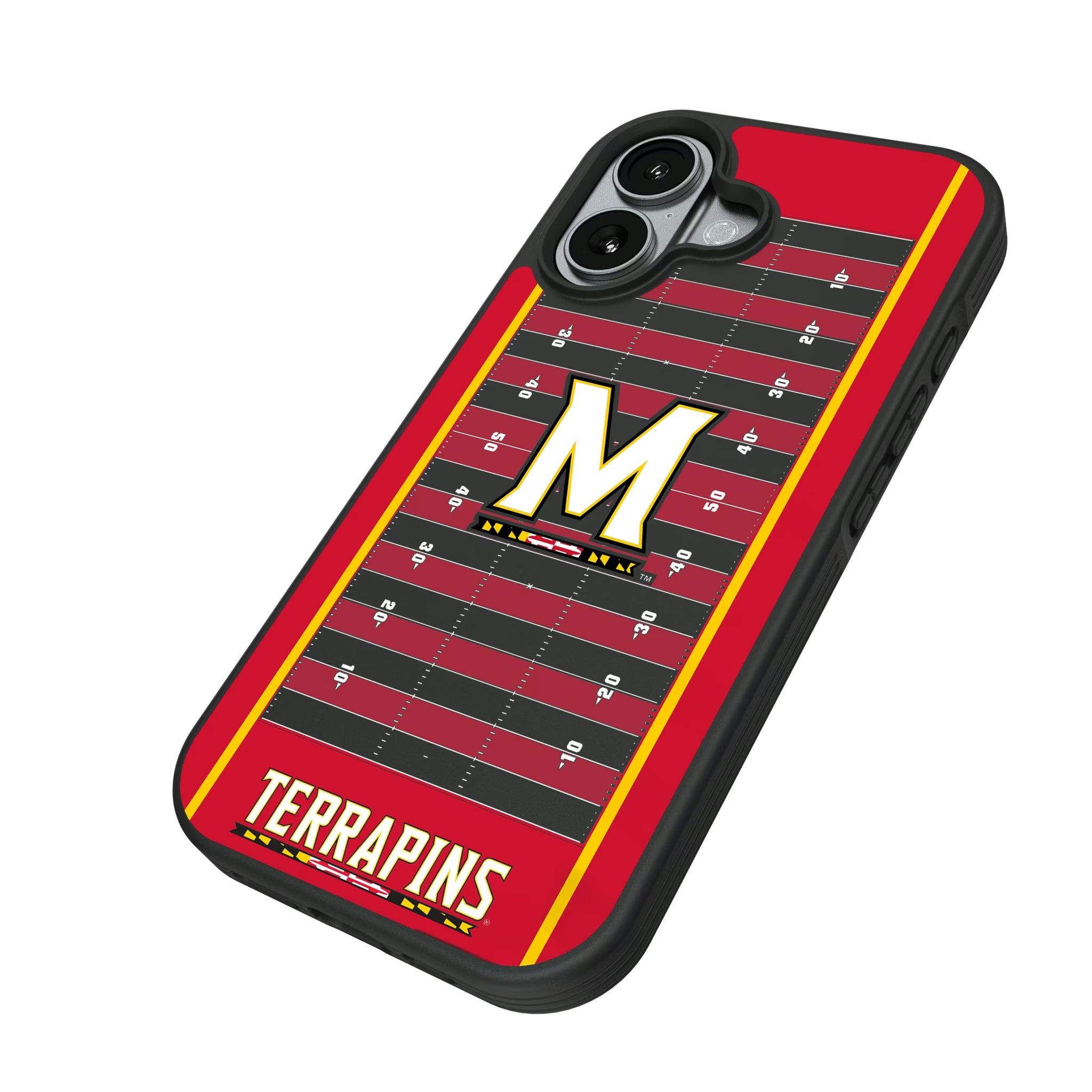 University of Maryland Terrapins Field iPhone Bump Phone Case for Apple iPhone - Isometric View#Device_iPhone 17