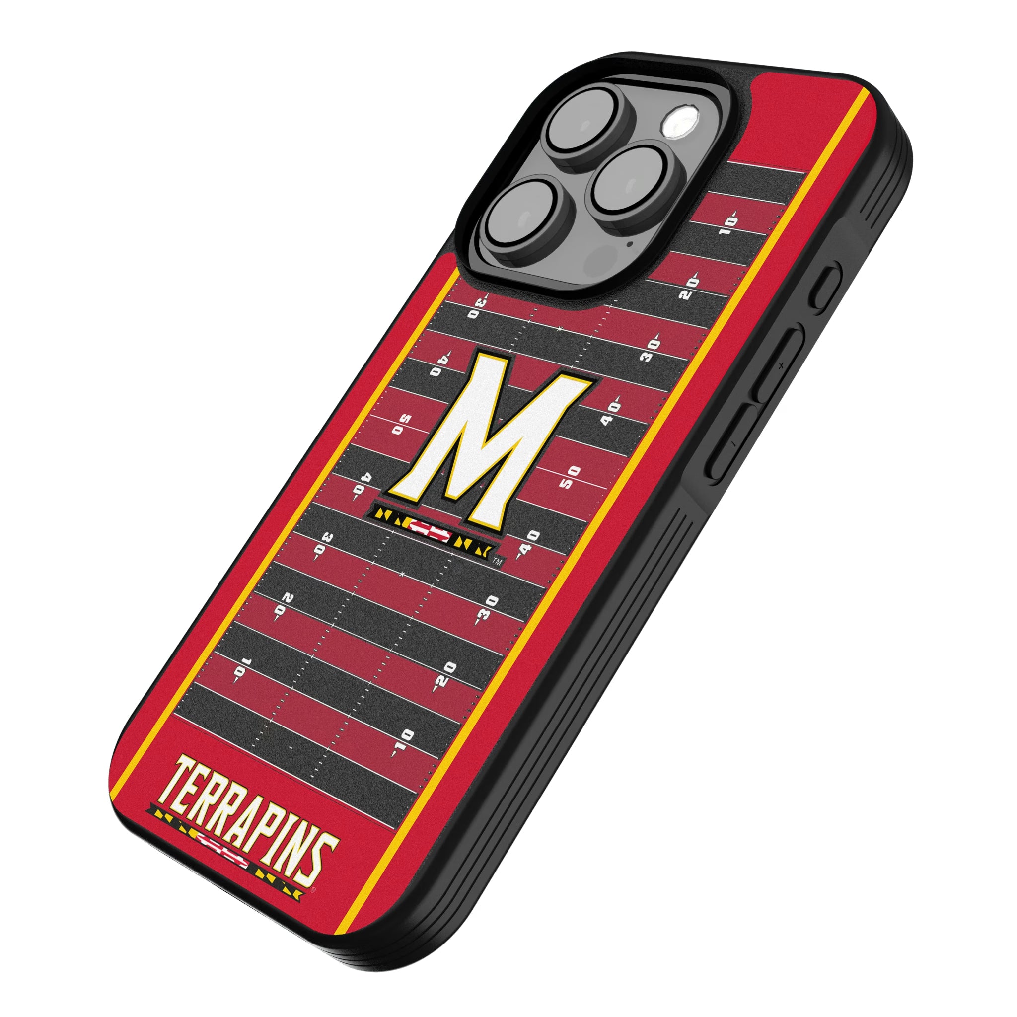 University of Maryland Terrapins Field iPhone Bump Phone Case for Apple iPhone - Isometric View