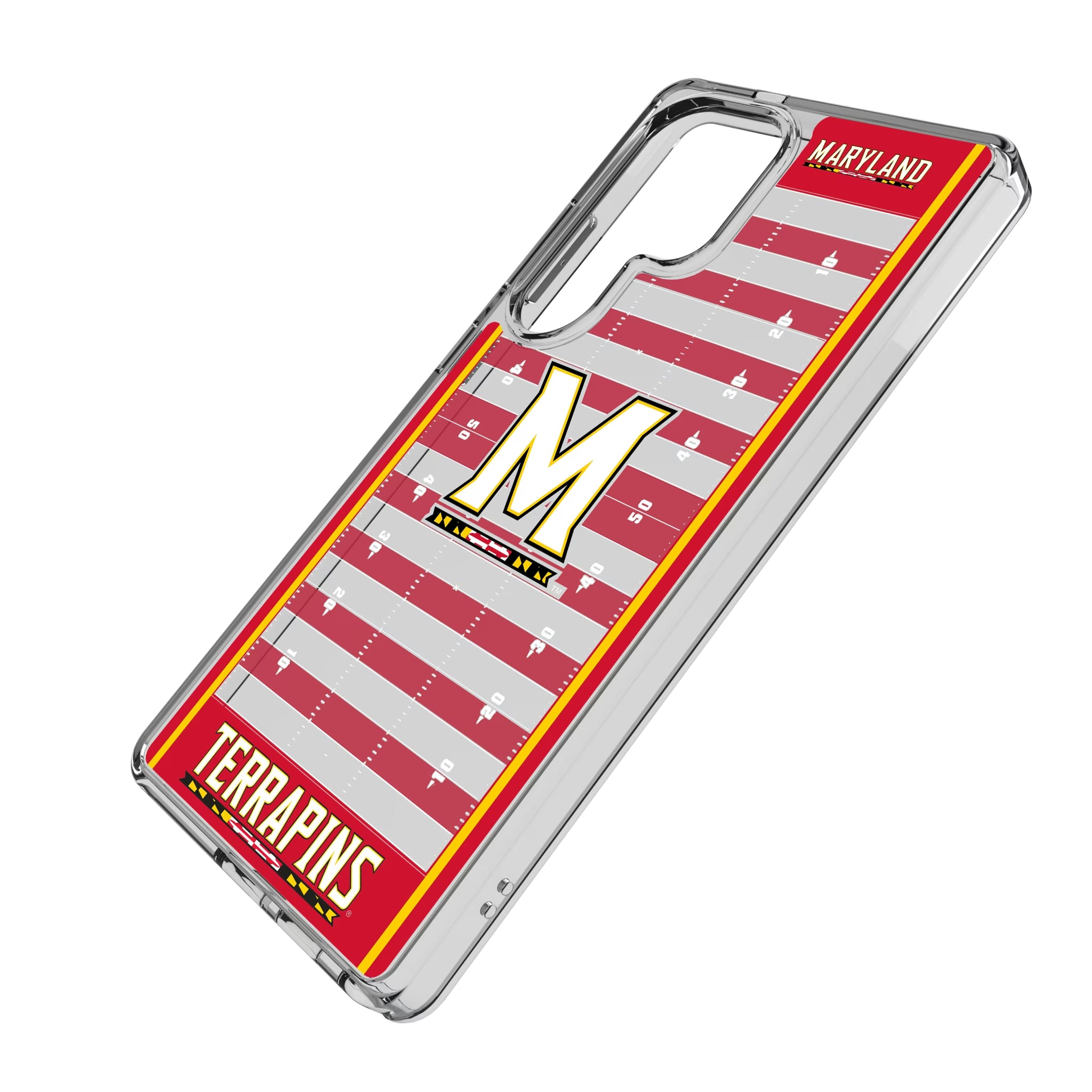 University of Maryland Terrapins Field Galaxy Clear Phone Case for Samsung Galaxy - Isometric View