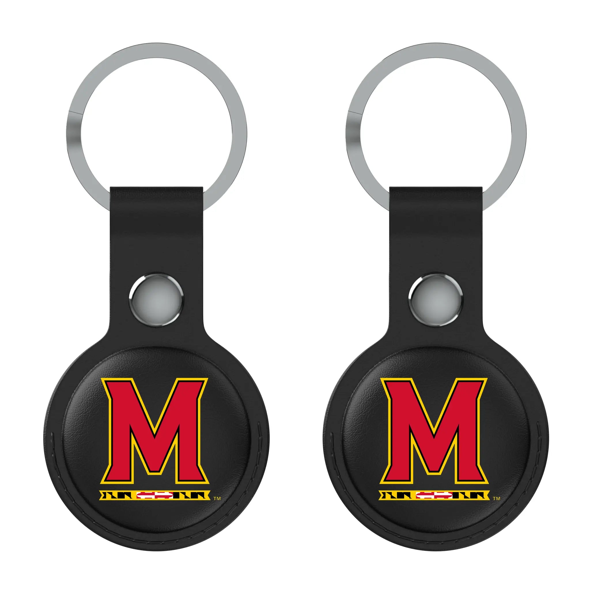 University of Maryland Terrapins Insignia AirTag Black Airtag Holder 2-Pack