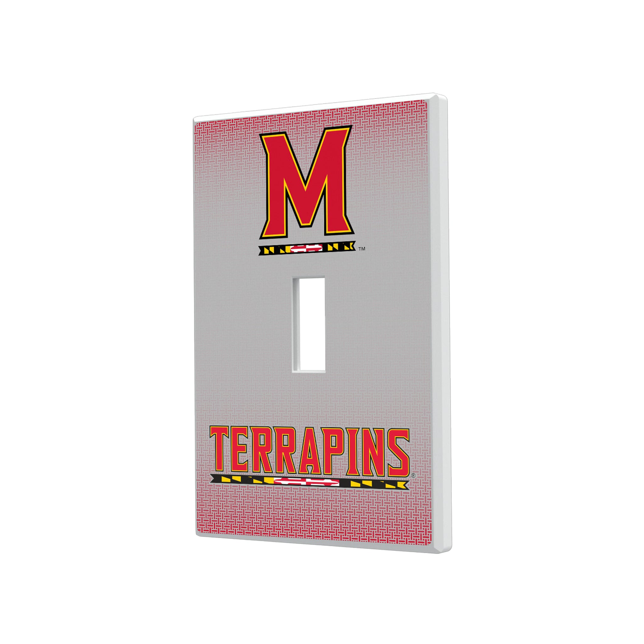 University of Maryland Terrapins Linen Hidden-Screw Light Switch Plate#Style_Single Toggle