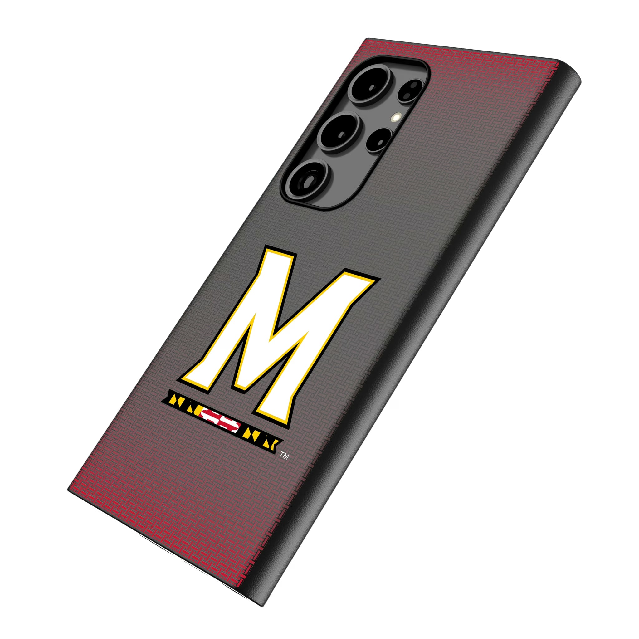 University of Maryland Terrapins Linen Galaxy MagSafe Compatible Phone Case for Samsung Galaxy - Isometric View