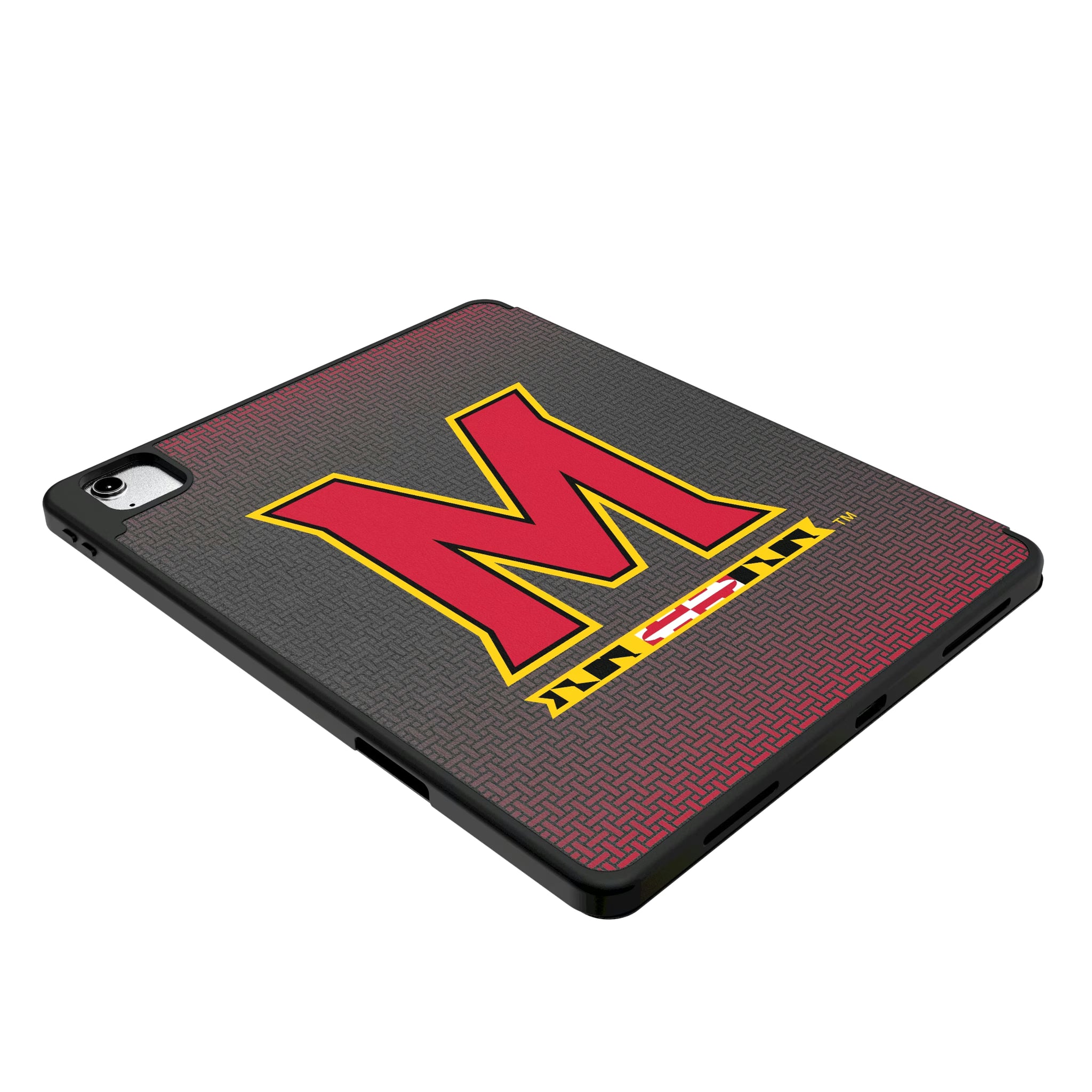 University of Maryland Terrapins Linen iPad Tablet Case for Apple iPad - Isometric View