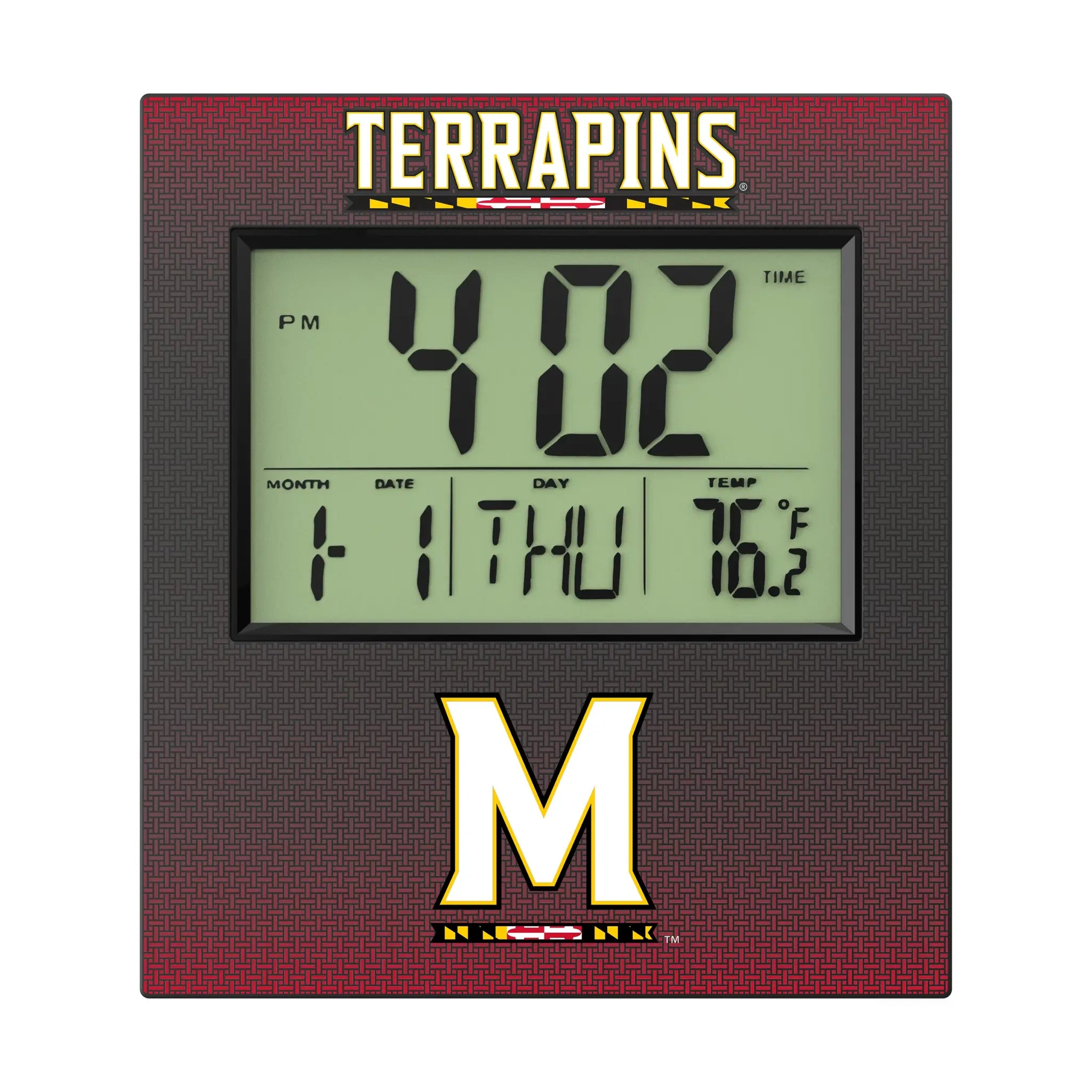 University of Maryland Terrapins Linen Wall Clock