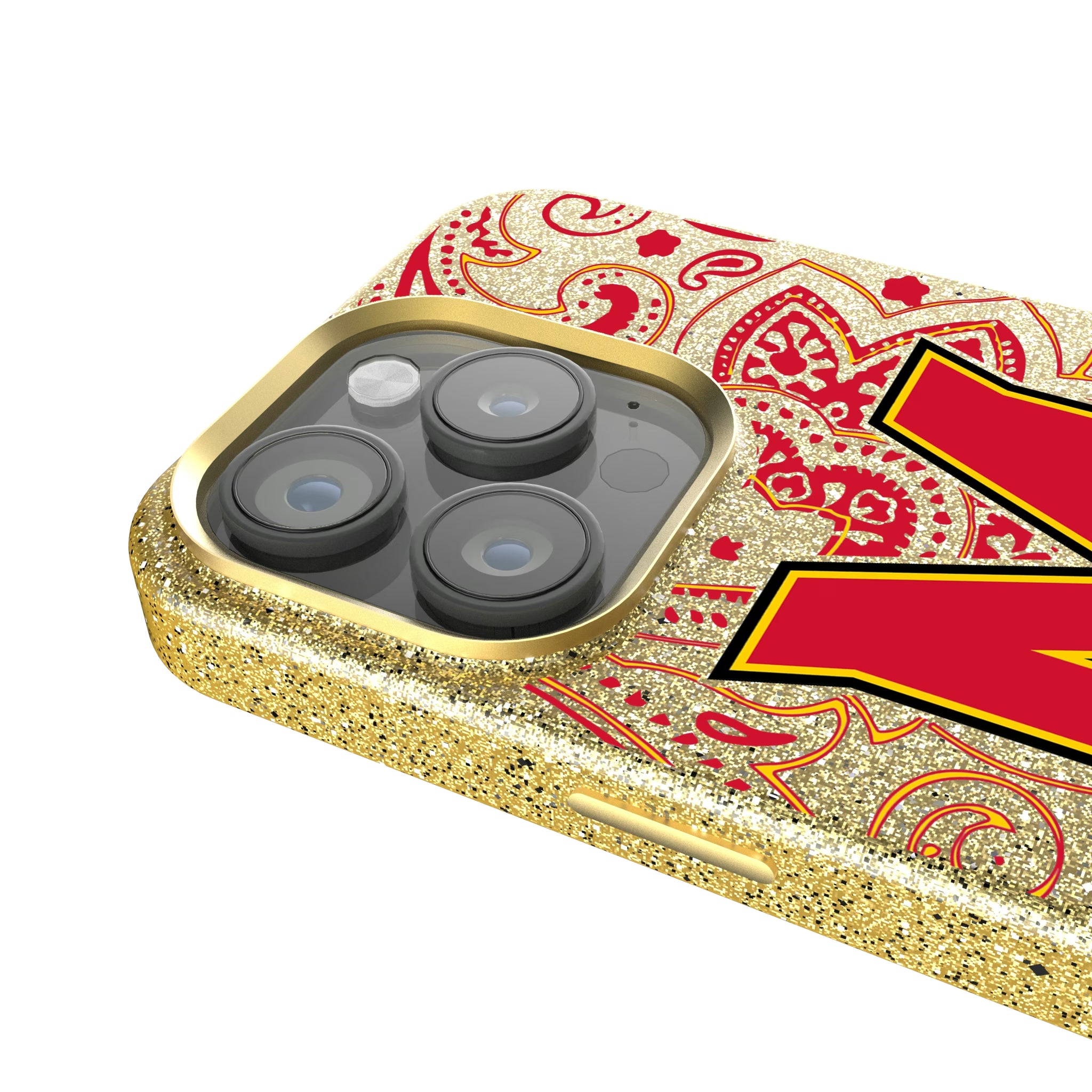 University of Maryland Terrapins Paisley iPhone Bling Phone Case for Apple iPhone - Detail