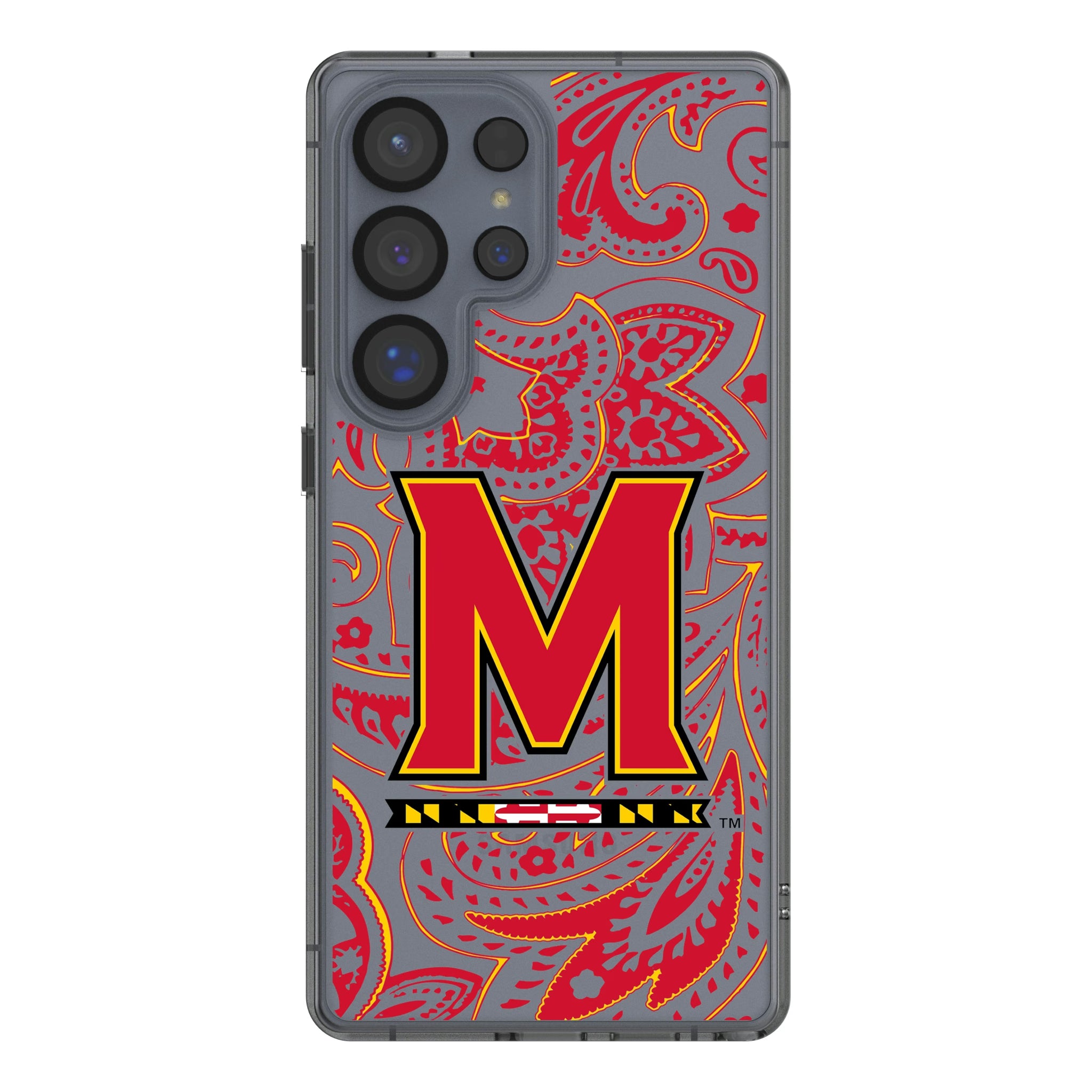University of Maryland Terrapins Paisley Galaxy Clear Phone Case for Samsung Galaxy