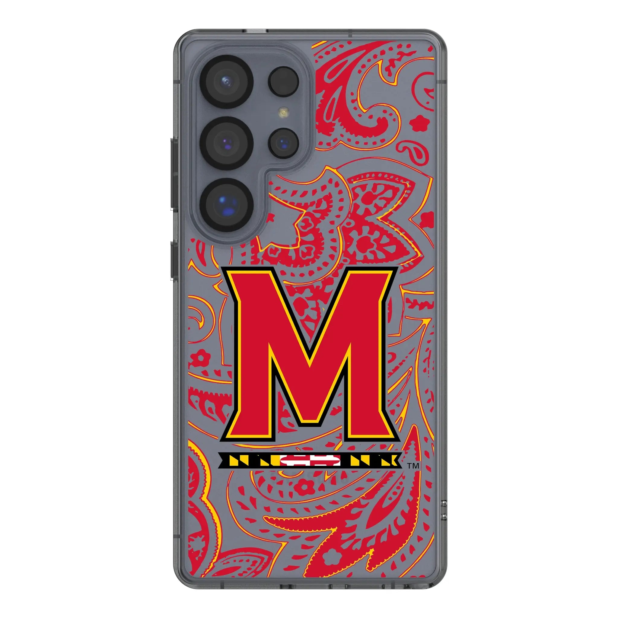 University of Maryland Terrapins Paisley Galaxy Clear Phone Case for Samsung Galaxy#Device_Galaxy S25 Ultra
