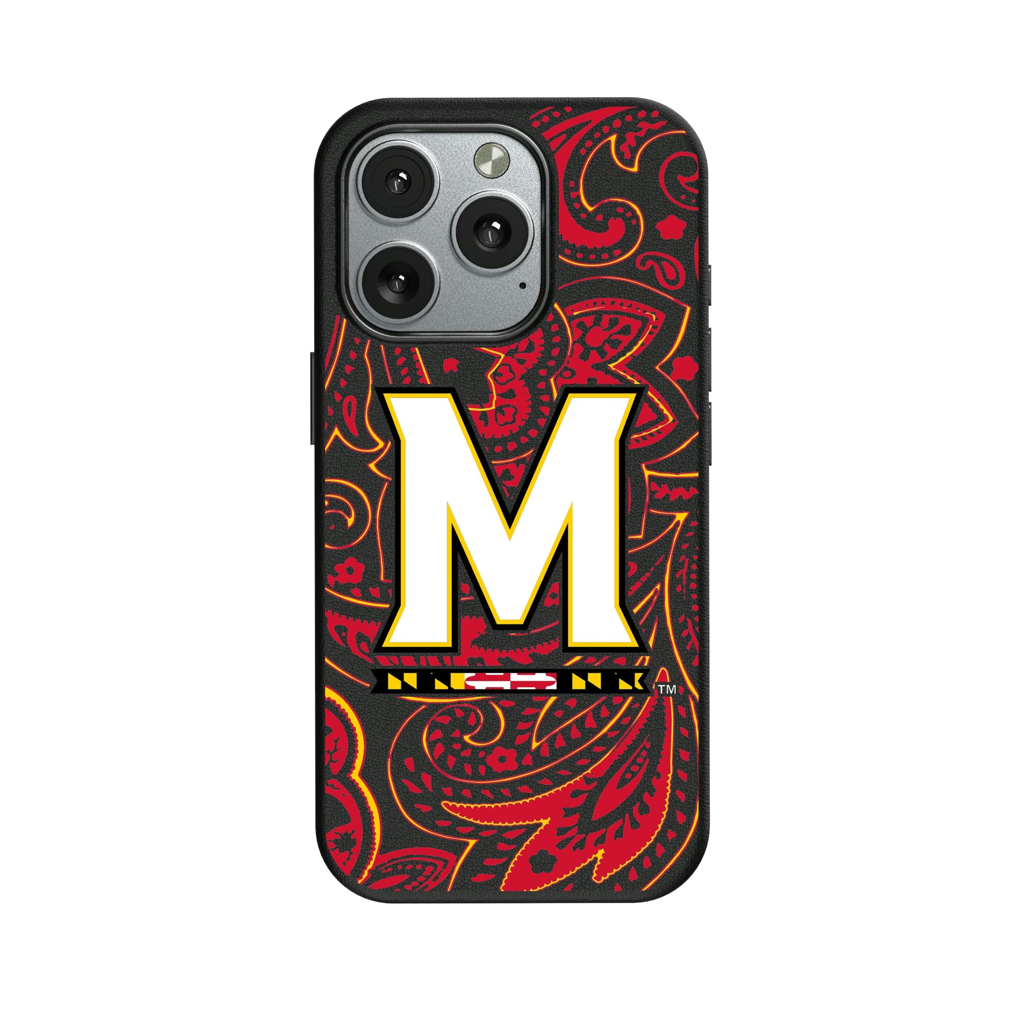 University of Maryland Terrapins Paisley iPhone MagSafe Compatible Phone Case for Apple iPhone