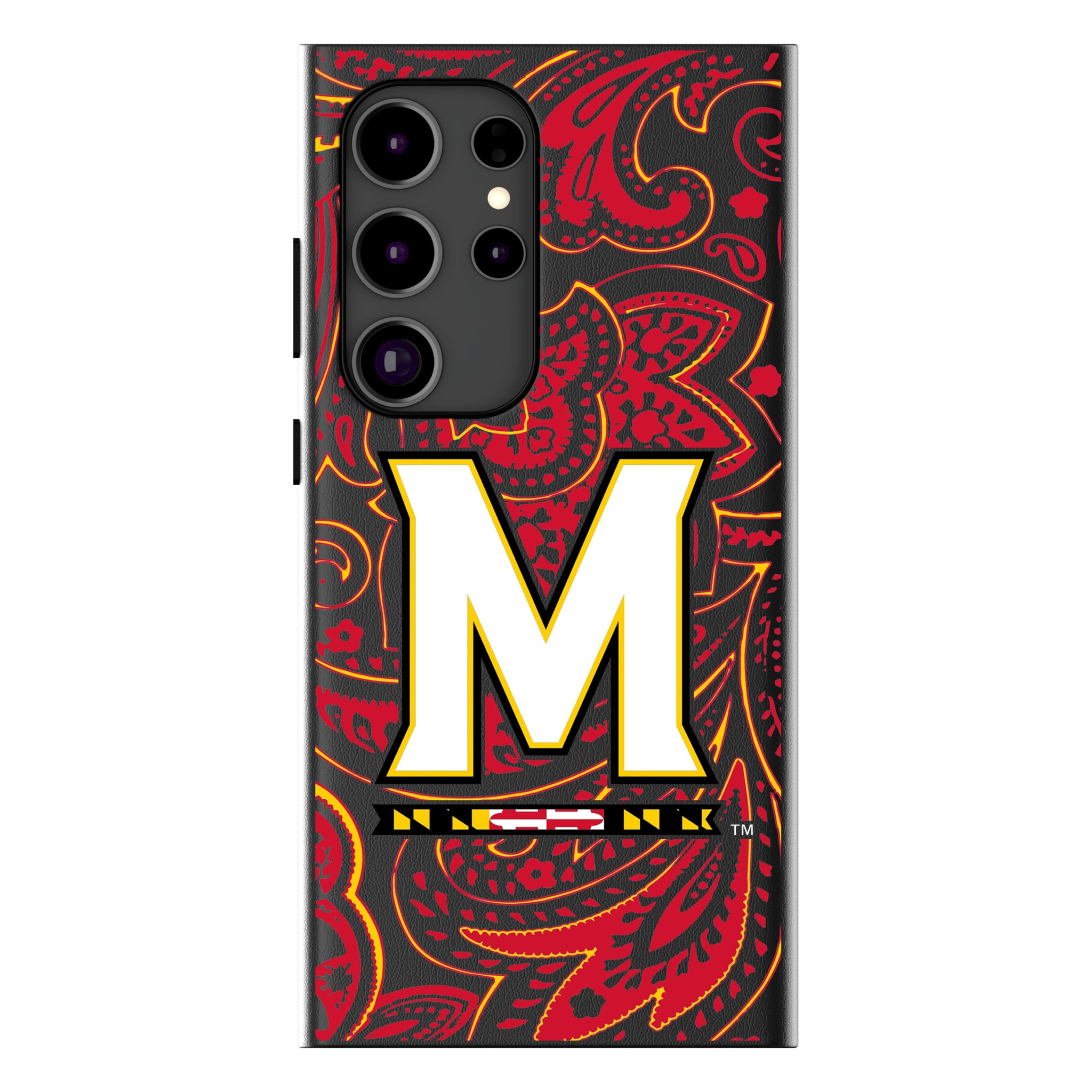 University of Maryland Terrapins Paisley Galaxy MagSafe Compatible Phone Case for Samsung Galaxy