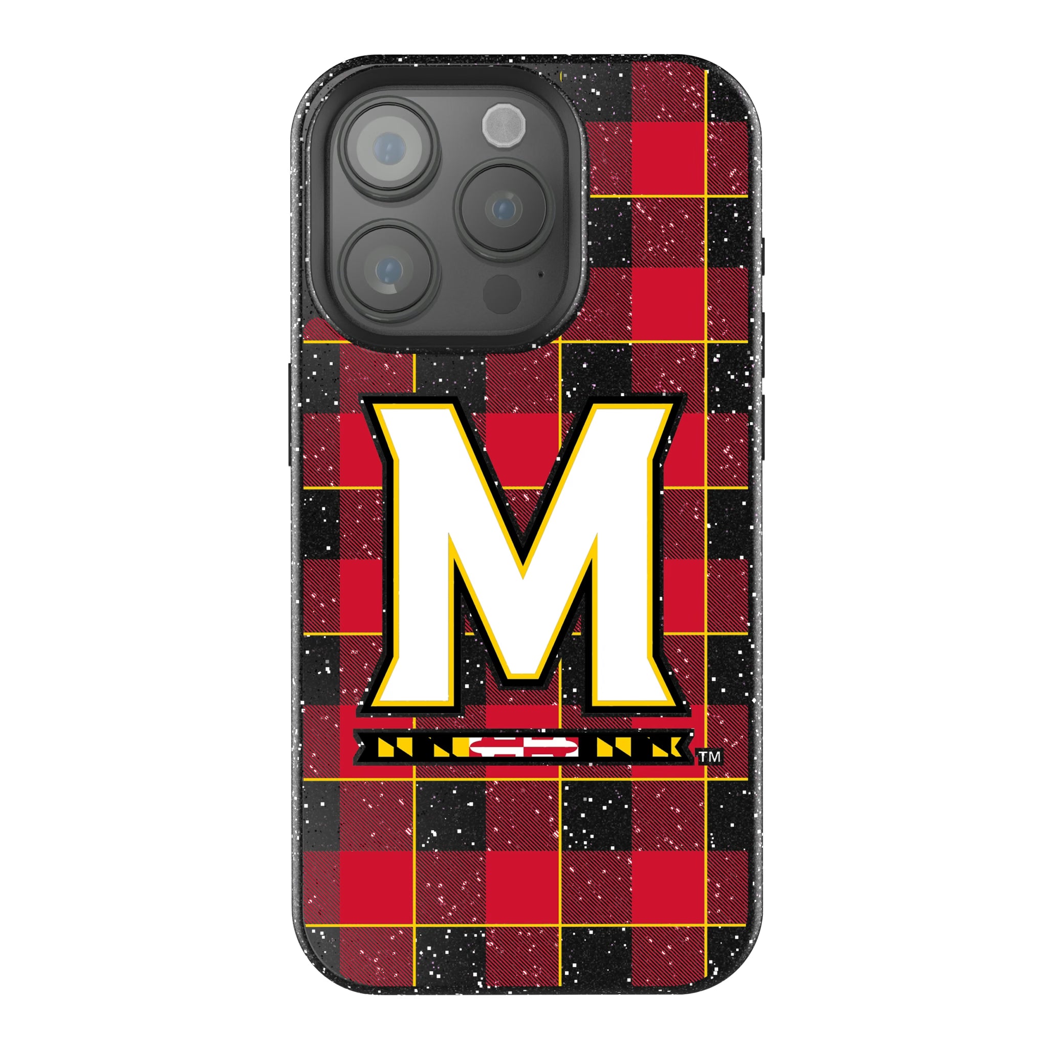 University of Maryland Terrapins Plaid iPhone Bling Phone Case for Apple iPhone