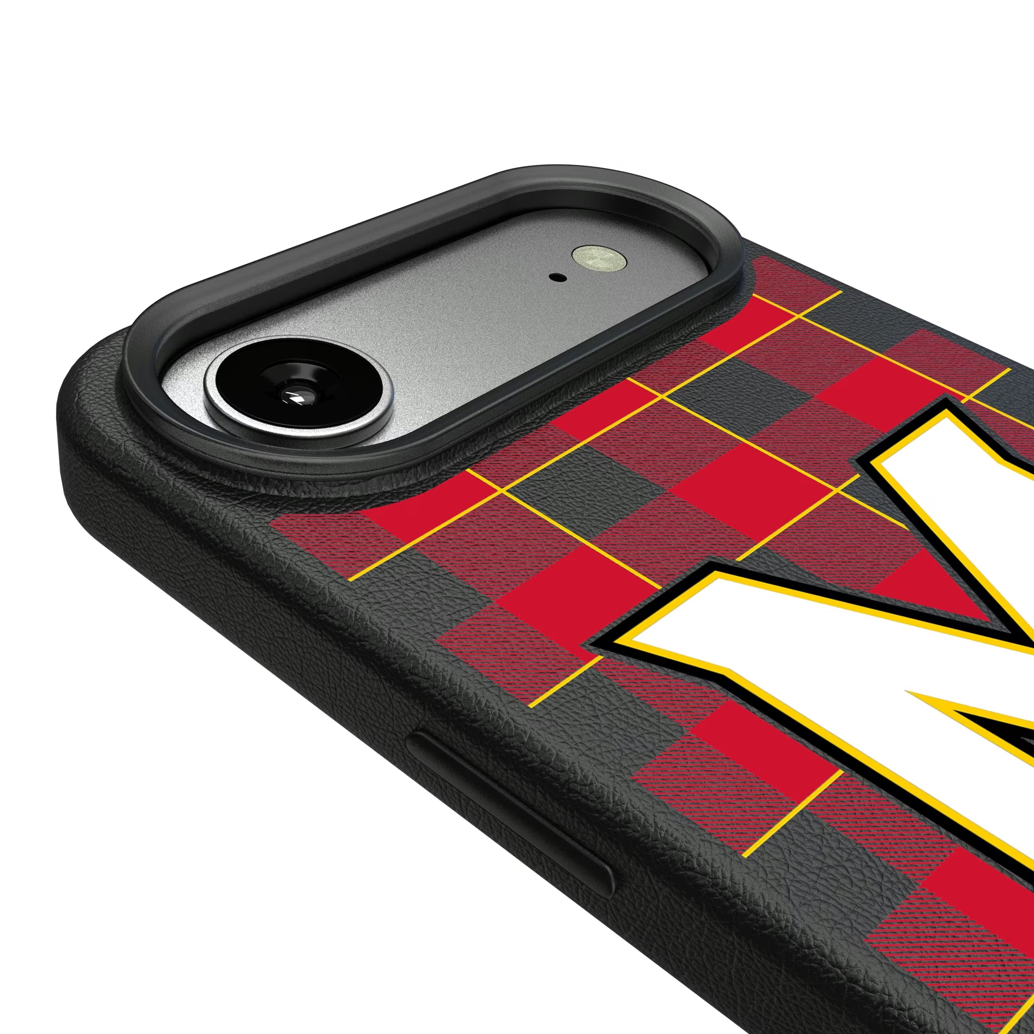 University of Maryland Terrapins Plaid iPhone MagSafe Compatible Phone Case for Apple iPhone - Detail#Device_iPhone Air