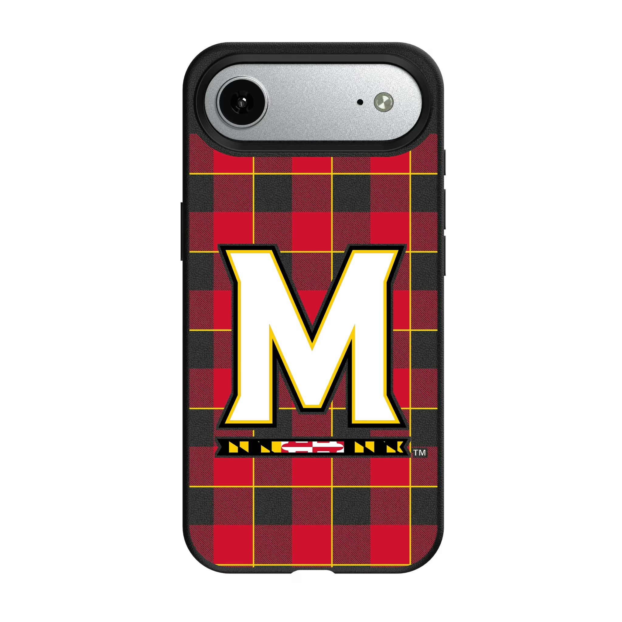 University of Maryland Terrapins Plaid iPhone MagSafe Compatible Phone Case for Apple iPhone#Device_iPhone Air