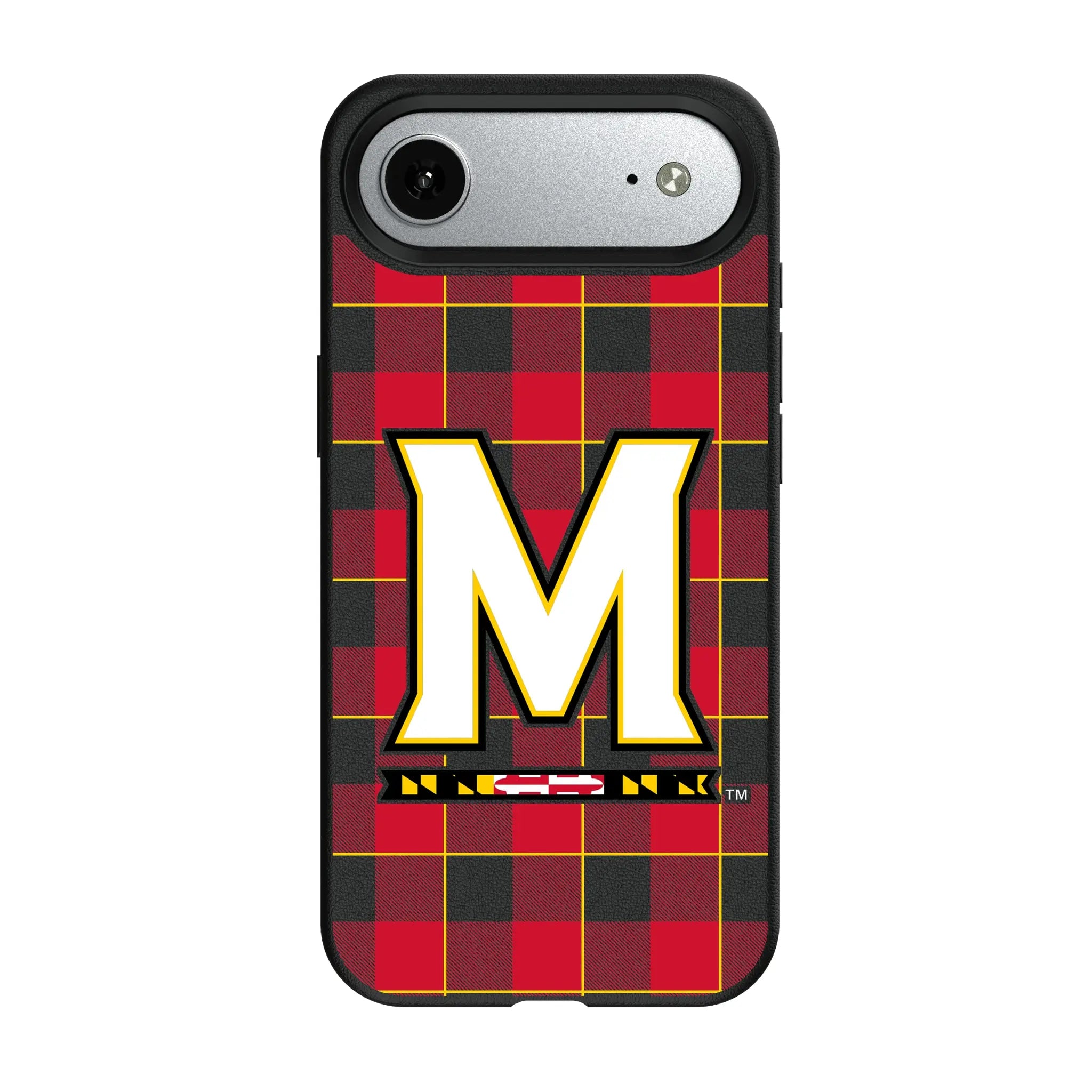 University of Maryland Terrapins Plaid iPhone MagSafe Compatible Phone Case for Apple iPhone#Device_iPhone Air