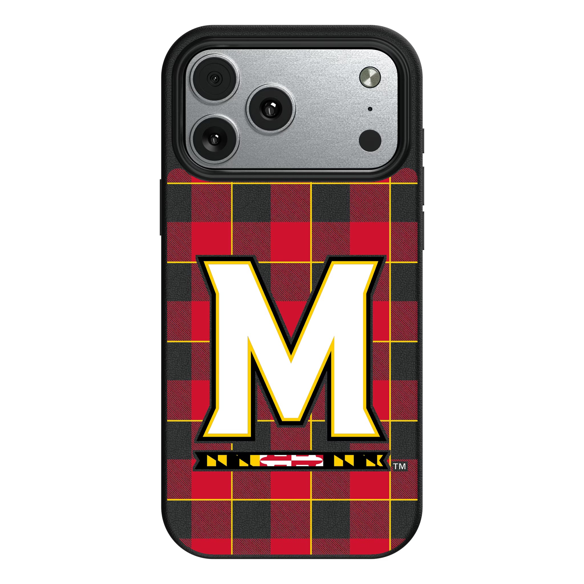 University of Maryland Terrapins Plaid iPhone MagSafe Compatible Phone Case for Apple iPhone#Device_iPhone 17 Pro Max