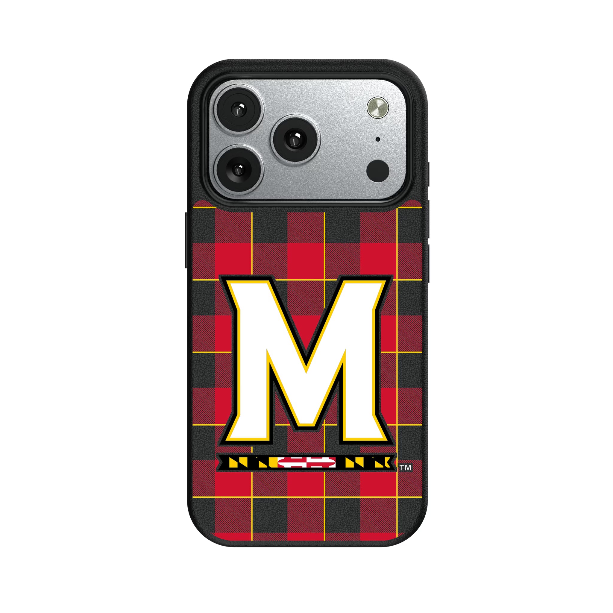 University of Maryland Terrapins Plaid iPhone MagSafe Compatible Phone Case for Apple iPhone#Device_iPhone 17 Pro