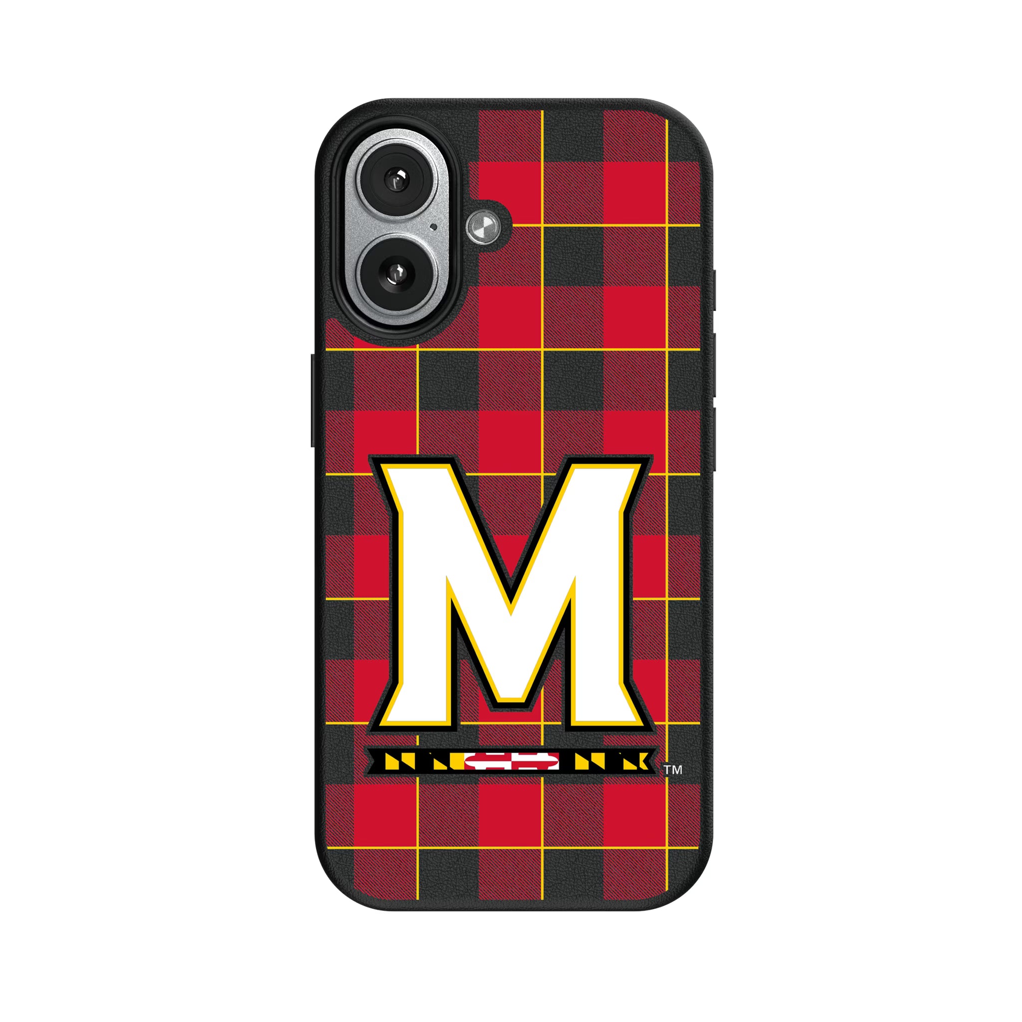 University of Maryland Terrapins Plaid iPhone MagSafe Compatible Phone Case for Apple iPhone#Device_iPhone 17