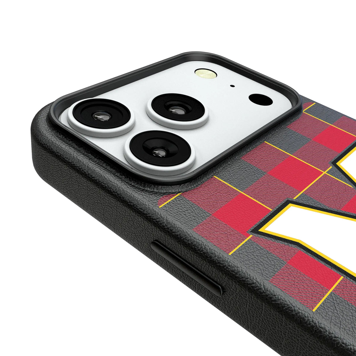 University of Maryland Terrapins Plaid iPhone MagSafe Compatible Phone Case for Apple iPhone - Detail#Device_iPhone 18 Pro