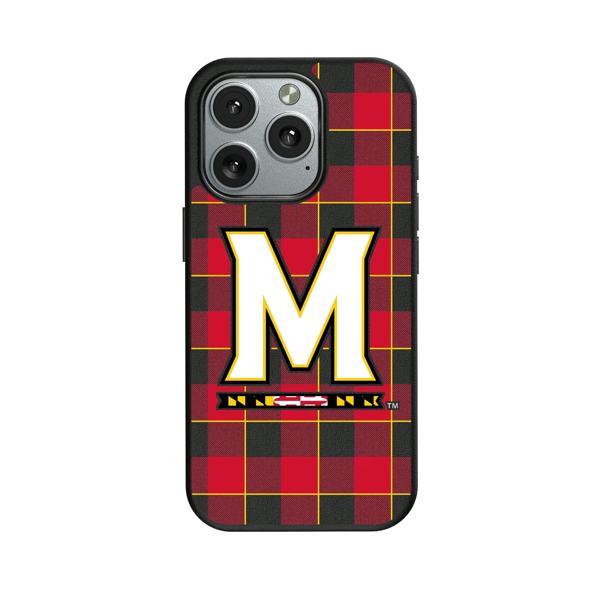 University of Maryland Terrapins Plaid iPhone MagSafe Compatible Phone Case for Apple iPhone