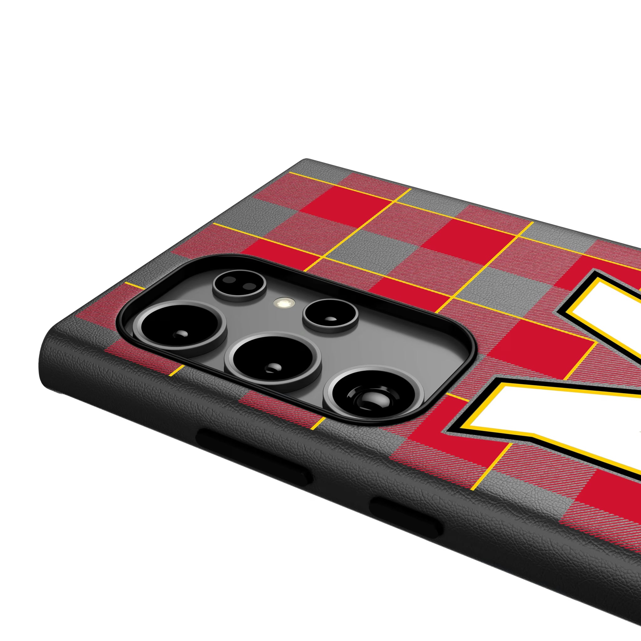 University of Maryland Terrapins Plaid Galaxy MagSafe Compatible Phone Case for Samsung Galaxy - Detail