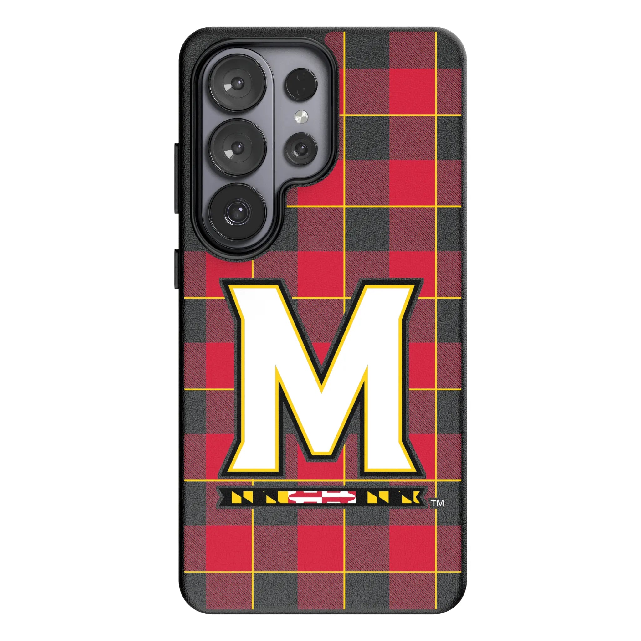 University of Maryland Terrapins Plaid Galaxy MagSafe Compatible Phone Case for Samsung Galaxy#Device_Galaxy S26 Ultra