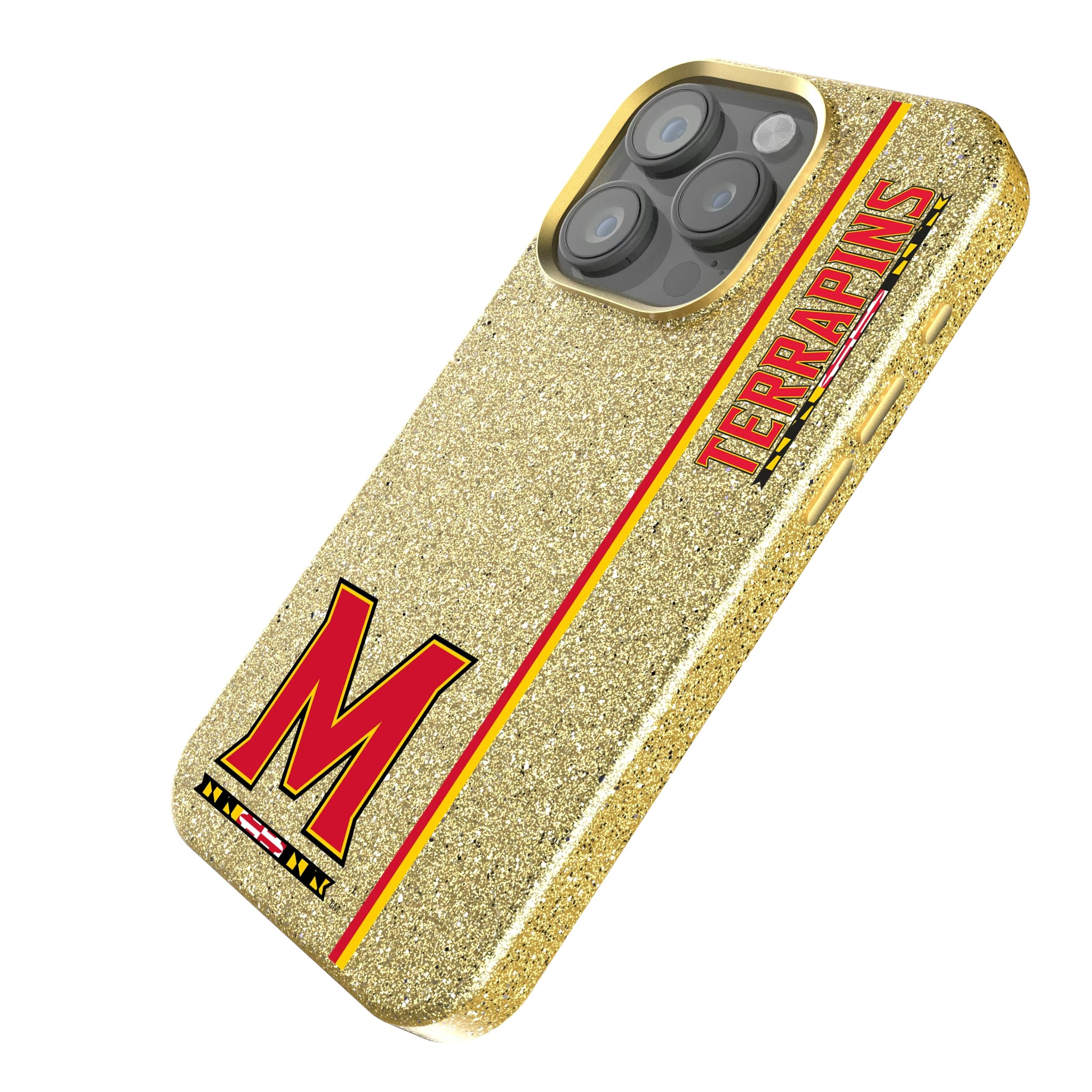 University of Maryland Terrapins Sidebar iPhone Bling Phone Case for Apple iPhone - Isometric View