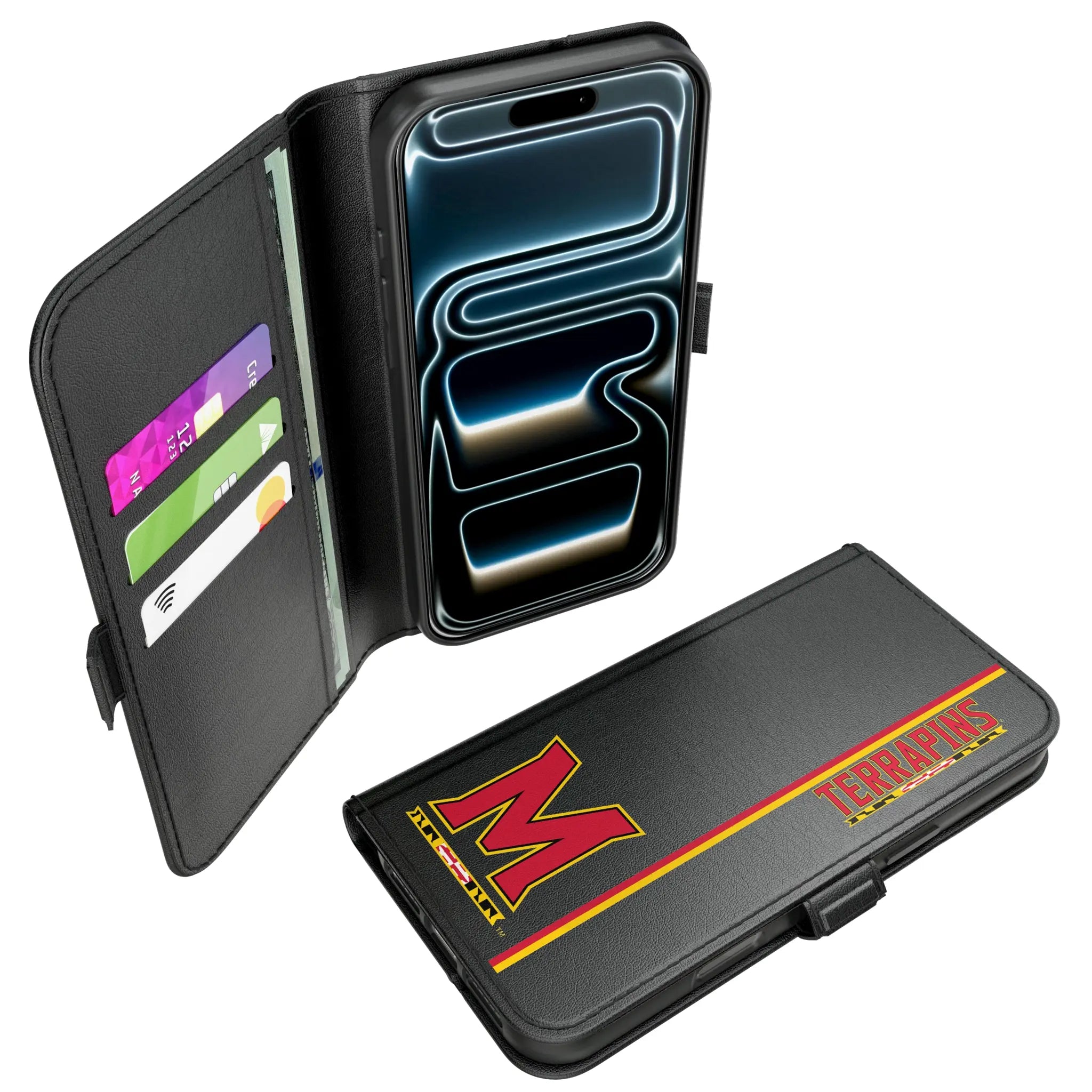 University of Maryland Terrapins Sidebar iPhone Folio Phone Case for Apple iPhone#Device_iPhone 17 Pro Max