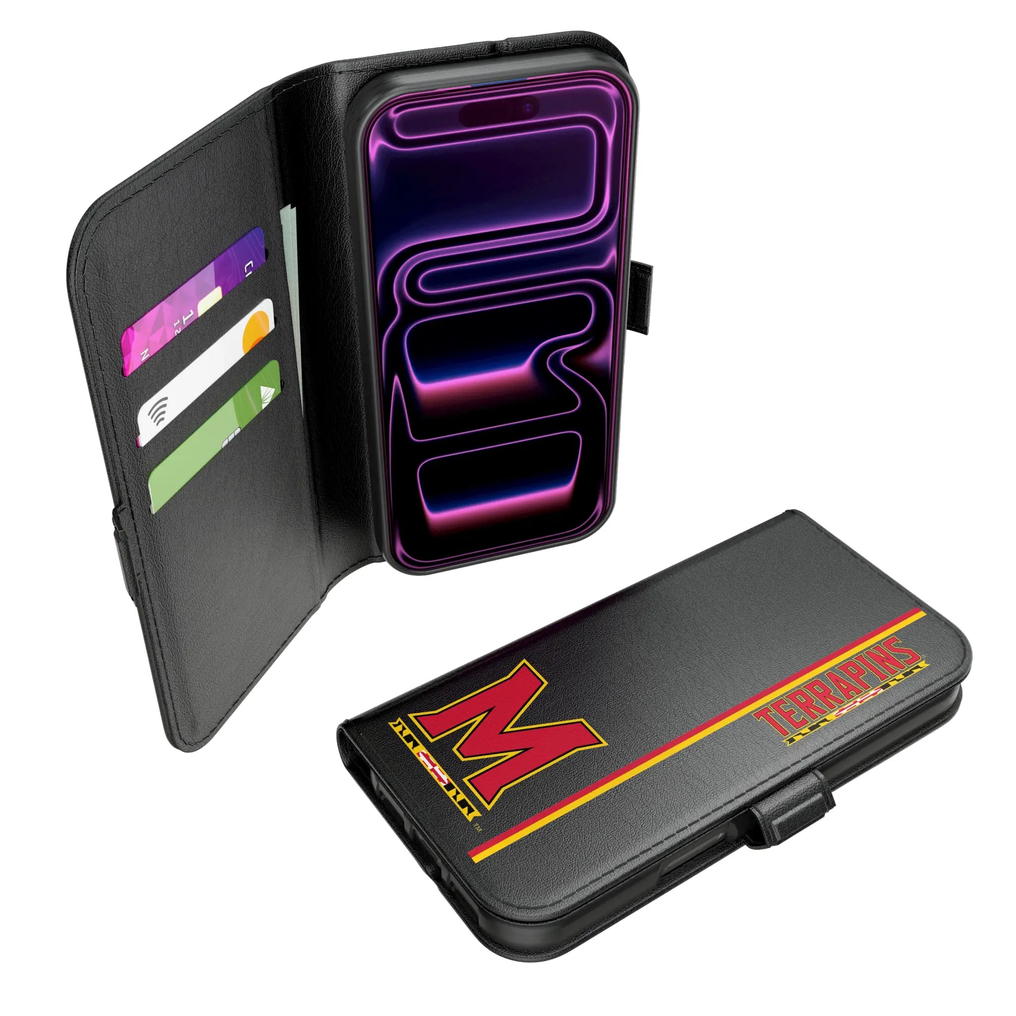 University of Maryland Terrapins Sidebar iPhone Folio Phone Case for Apple iPhone#Device_iPhone 17 Pro
