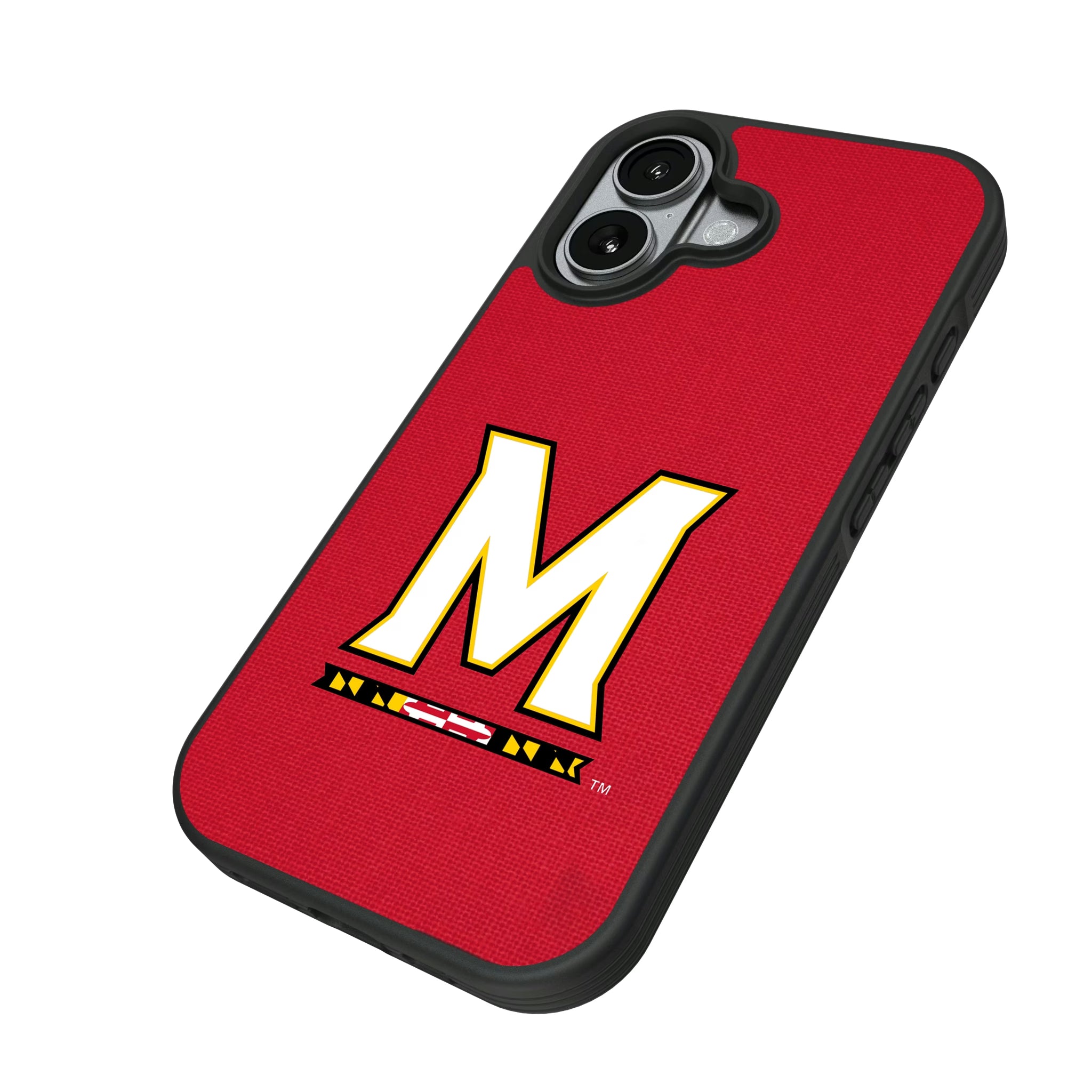 University of Maryland Terrapins Solid iPhone Bump Phone Case for Apple iPhone - Isometric View#Device_iPhone 17