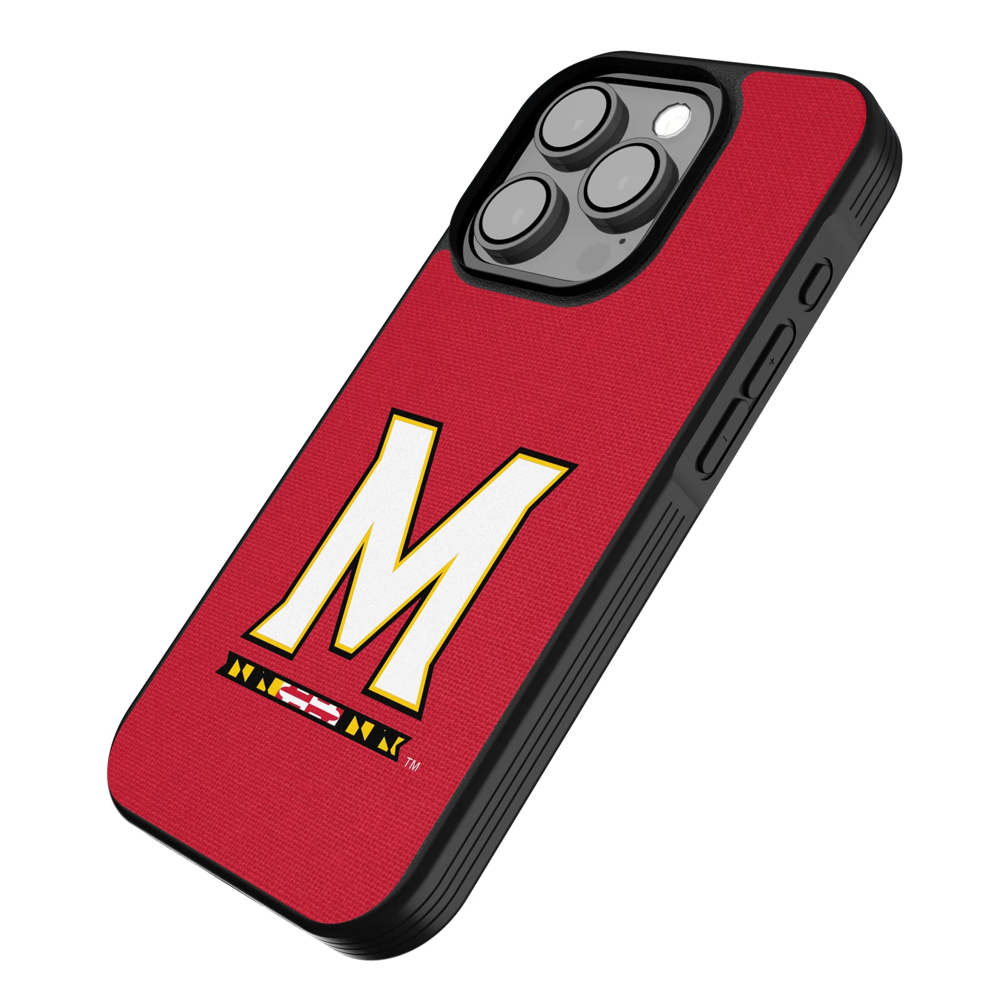 University of Maryland Terrapins Solid iPhone Bump Phone Case for Apple iPhone - Isometric View