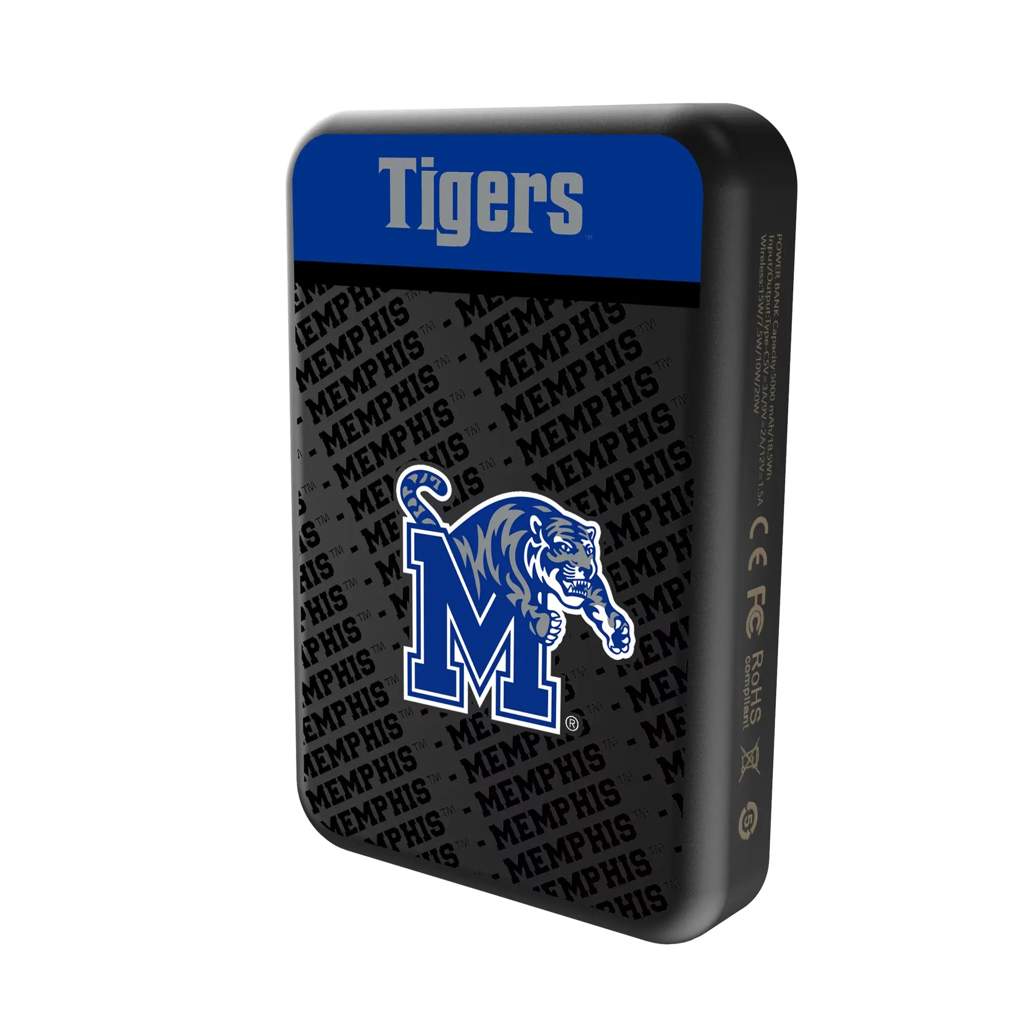 University of Memphis Tigers Endzone Plus Wireless Mag Power Bank