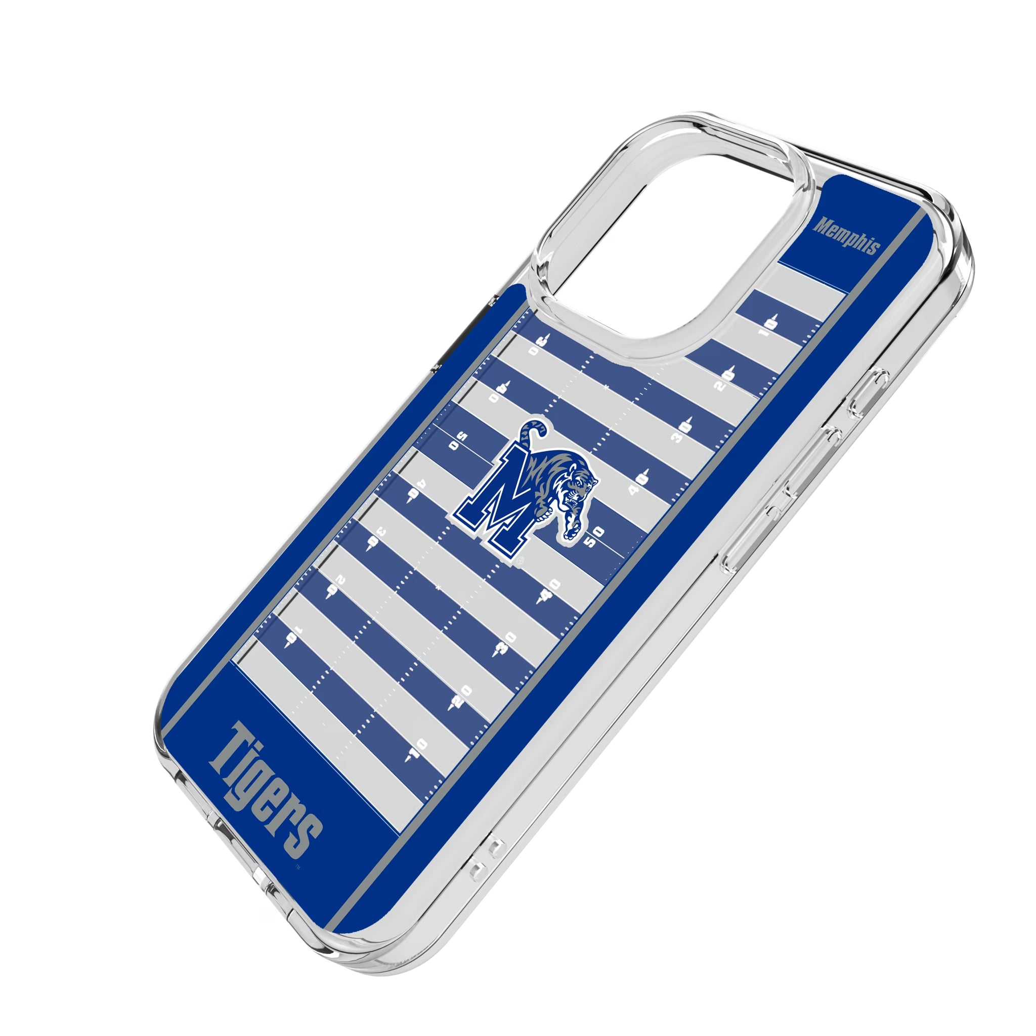 University of Memphis Tigers Field iPhone Clear Phone Case for Apple iPhone - Isometric View