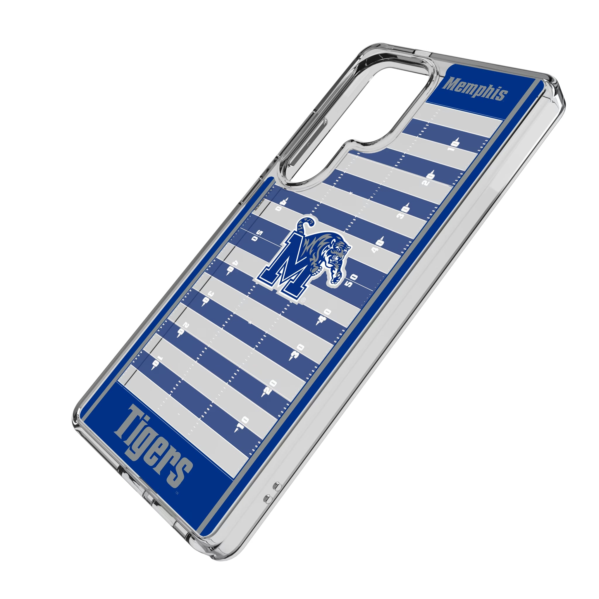 University of Memphis Tigers Field Galaxy Clear Phone Case for Samsung Galaxy - Isometric View