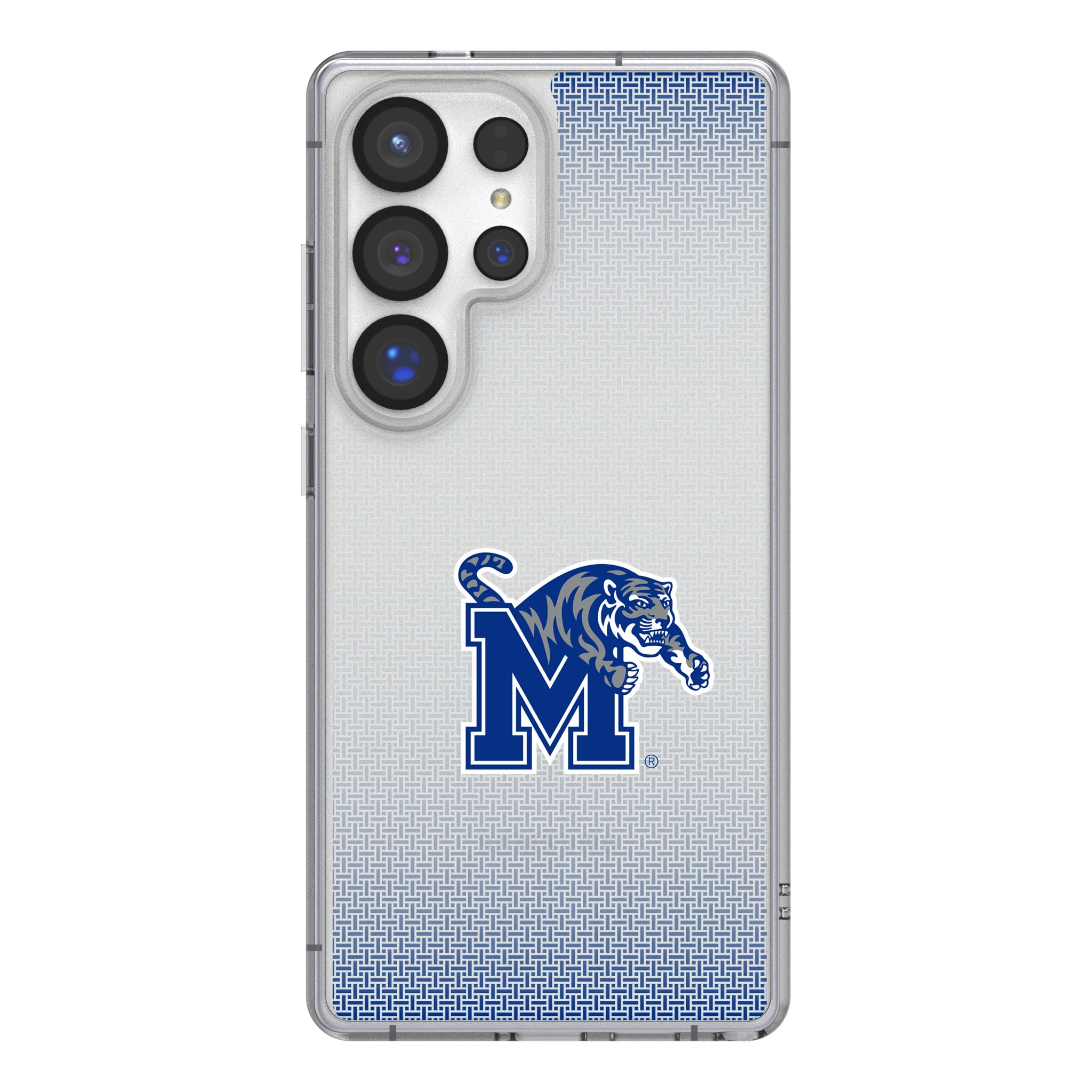 University of Memphis Tigers Linen Galaxy Clear Phone Case for Samsung Galaxy