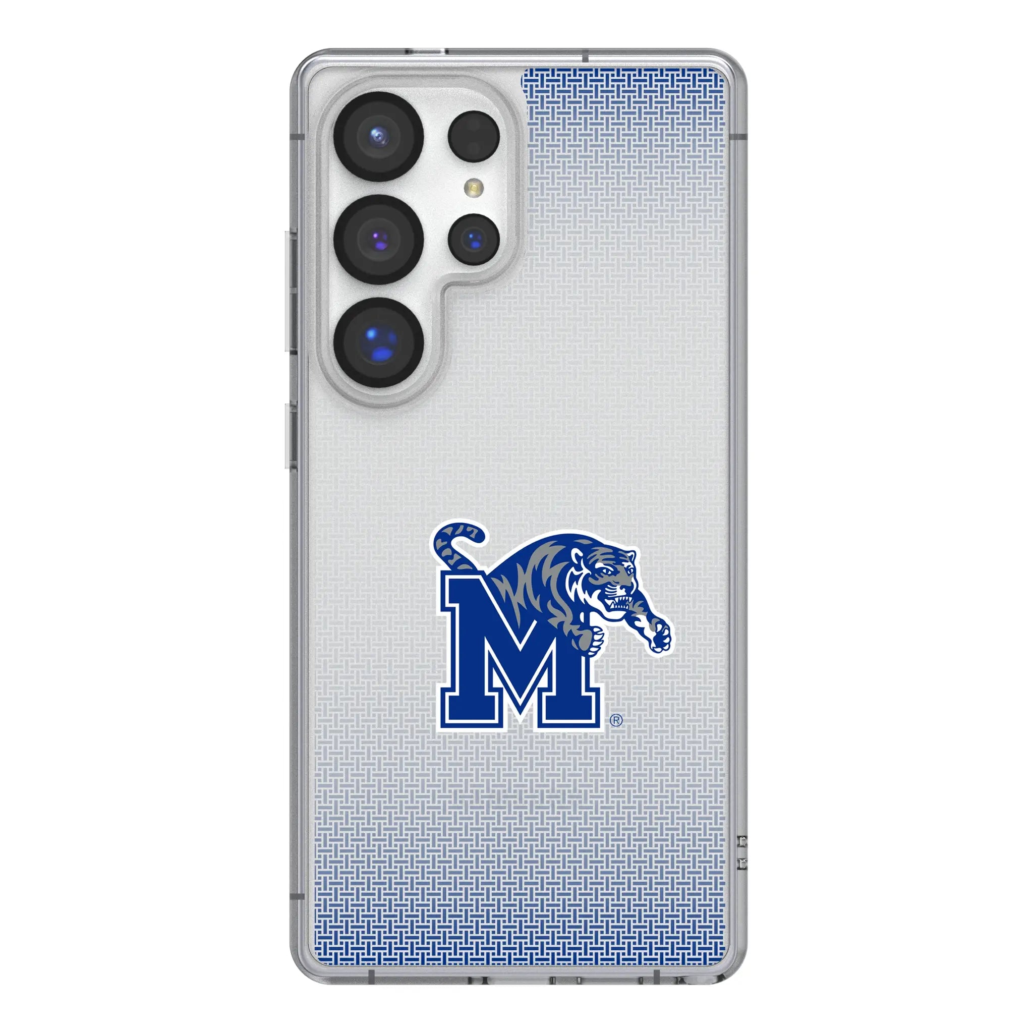 University of Memphis Tigers Linen Galaxy Clear Phone Case for Samsung Galaxy#Device_Galaxy S25 Ultra