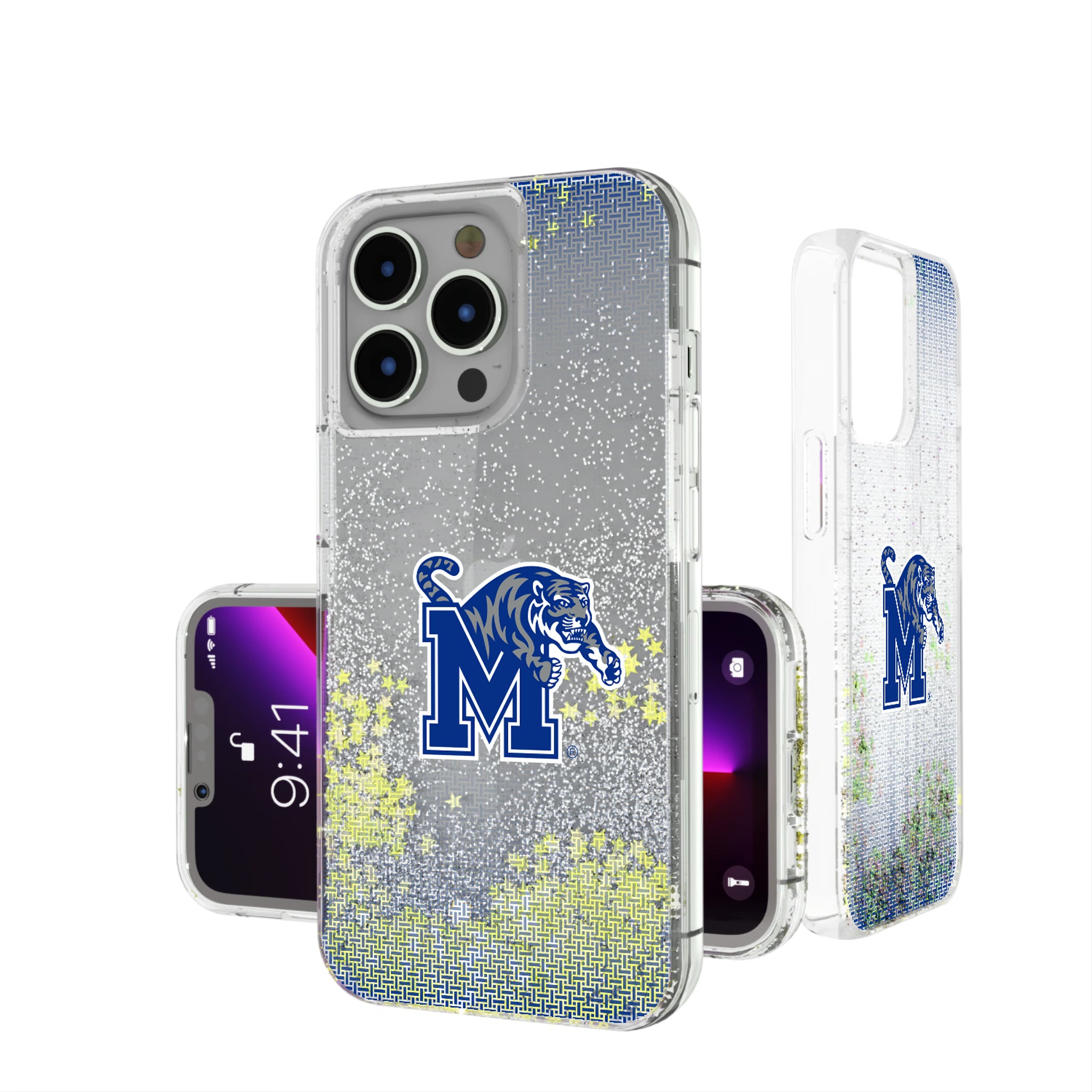 University of Memphis Tigers Linen iPhone Glitter Phone Case for Apple iPhone