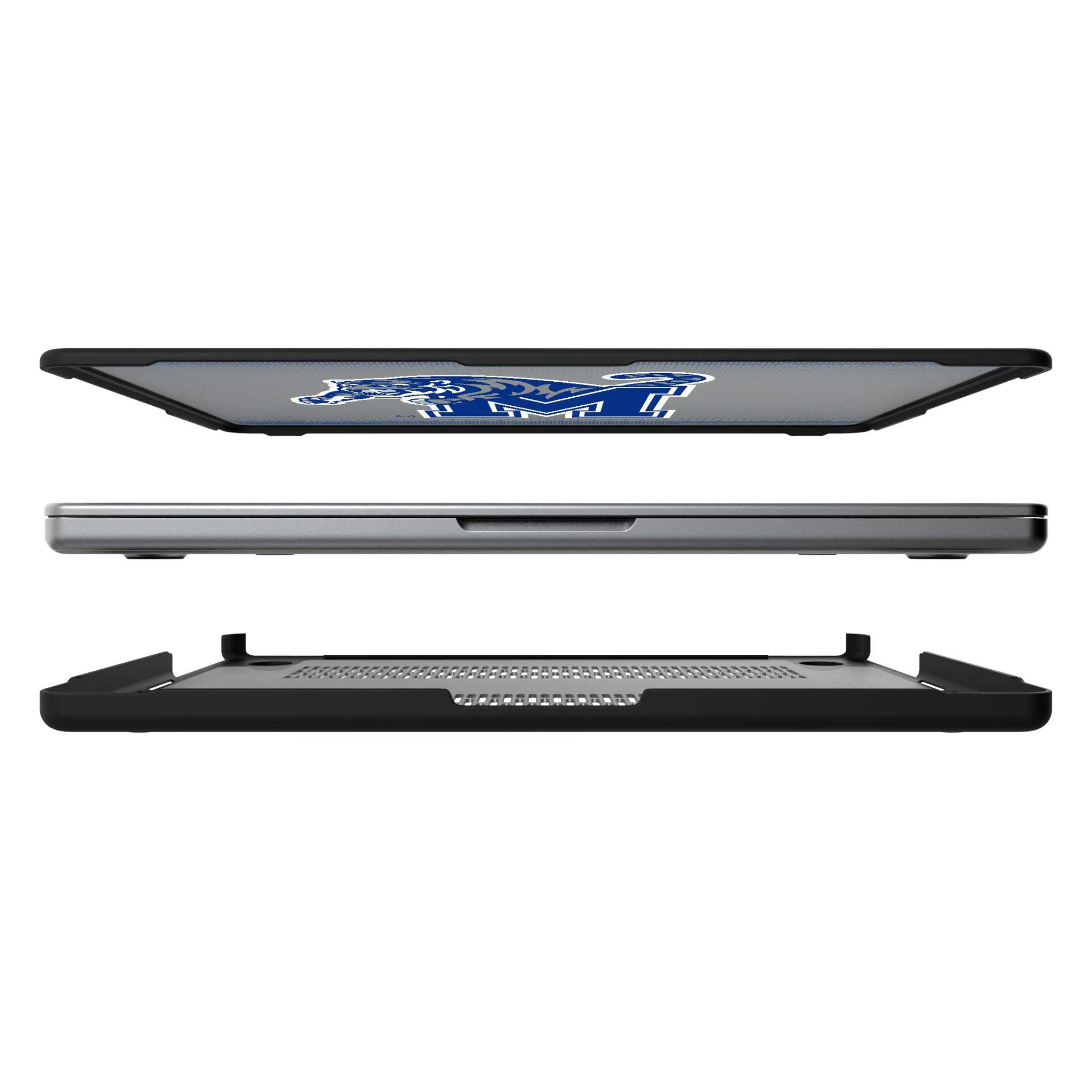 University of Memphis Tigers Linen MacBook Laptop Case for Apple MacBook#Device_MacBook Pro (14-inch, 2021) / MacBook Pro (14-inch, 2023) / MacBook Pro (14-inch, 2024)