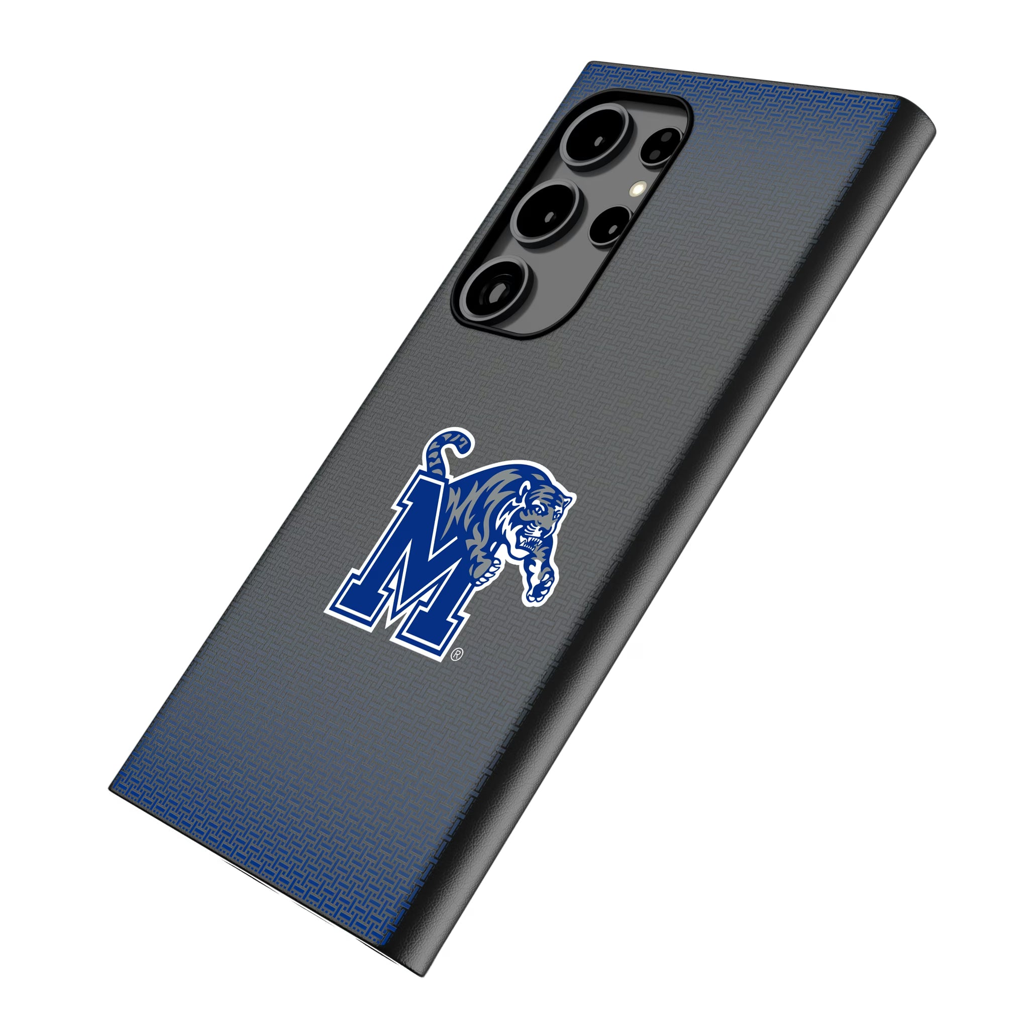 University of Memphis Tigers Linen Galaxy MagSafe Compatible Phone Case for Samsung Galaxy - Isometric View