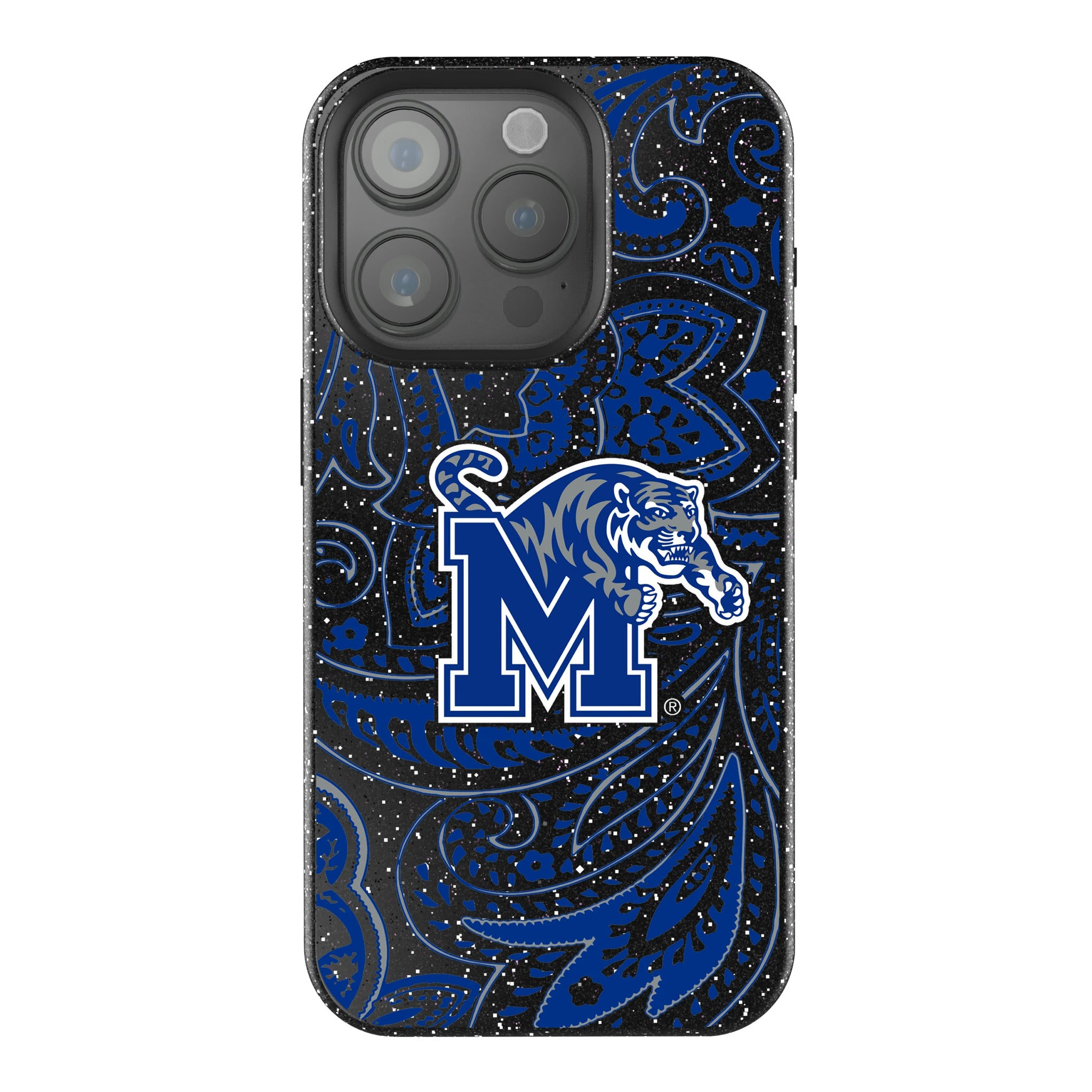 University of Memphis Tigers Paisley iPhone Bling Phone Case for Apple iPhone