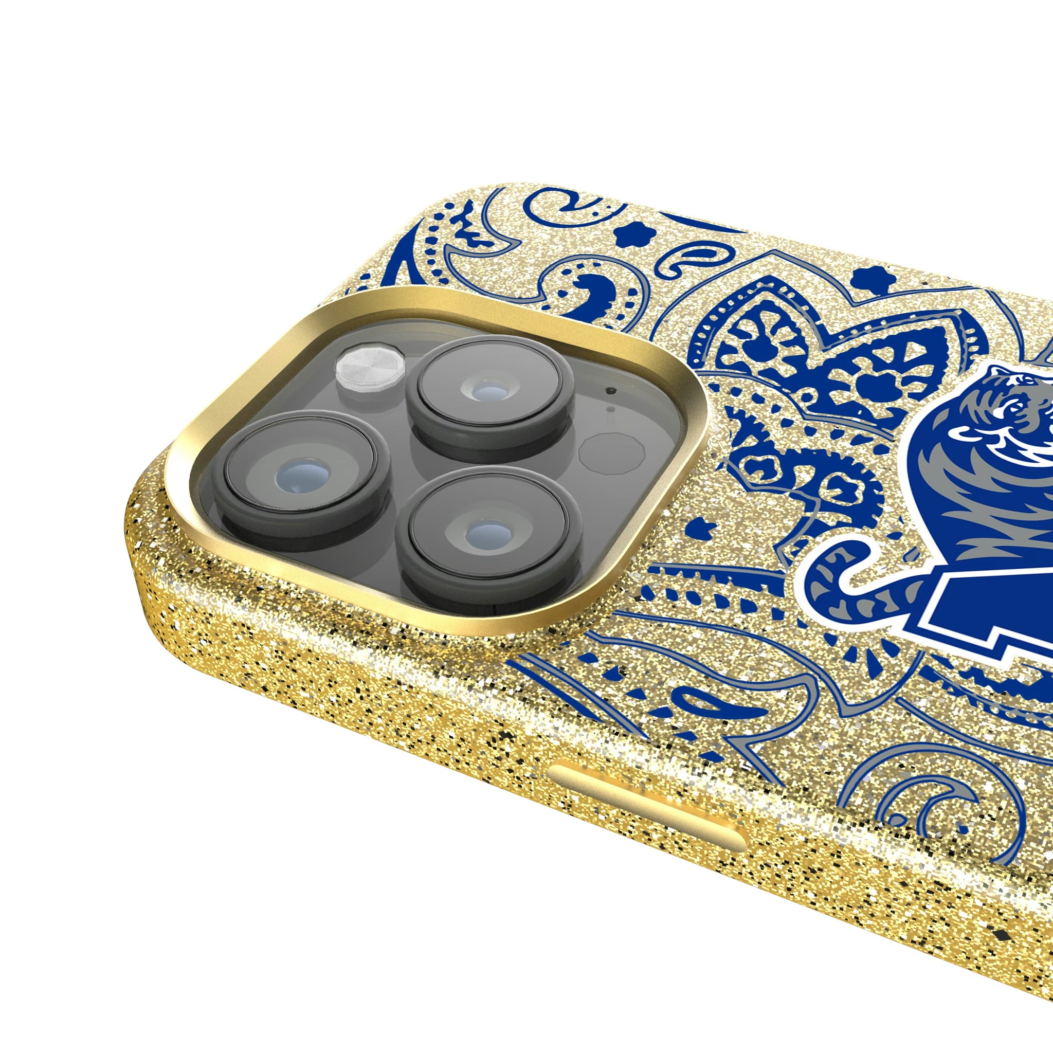 University of Memphis Tigers Paisley iPhone Bling Phone Case for Apple iPhone - Detail