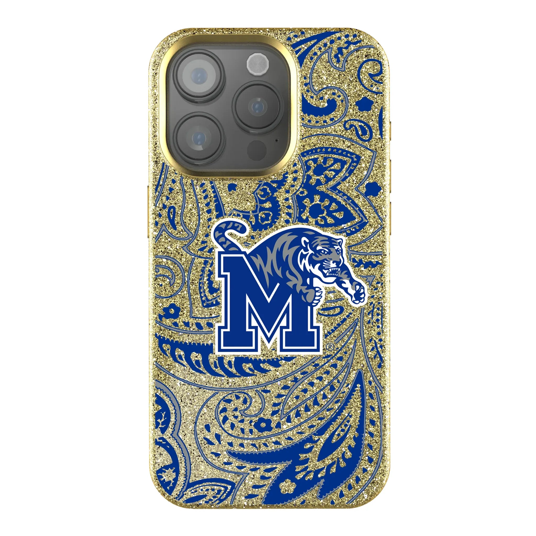University of Memphis Tigers Paisley iPhone Bling Phone Case for Apple iPhone