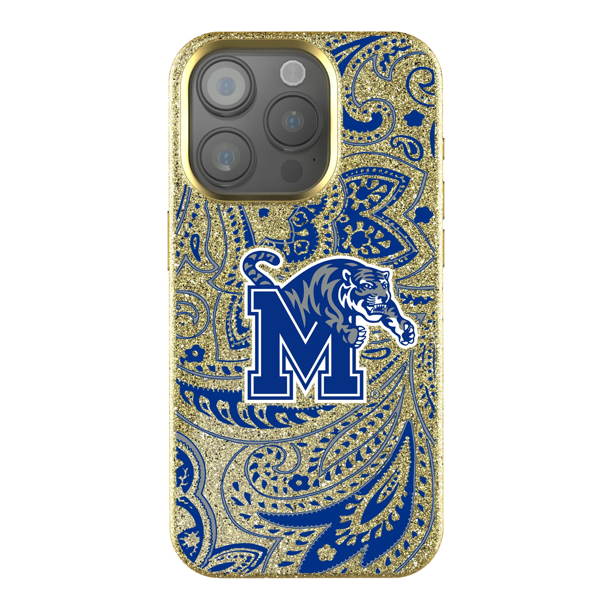 University of Memphis Tigers Paisley iPhone Bling Phone Case for Apple iPhone