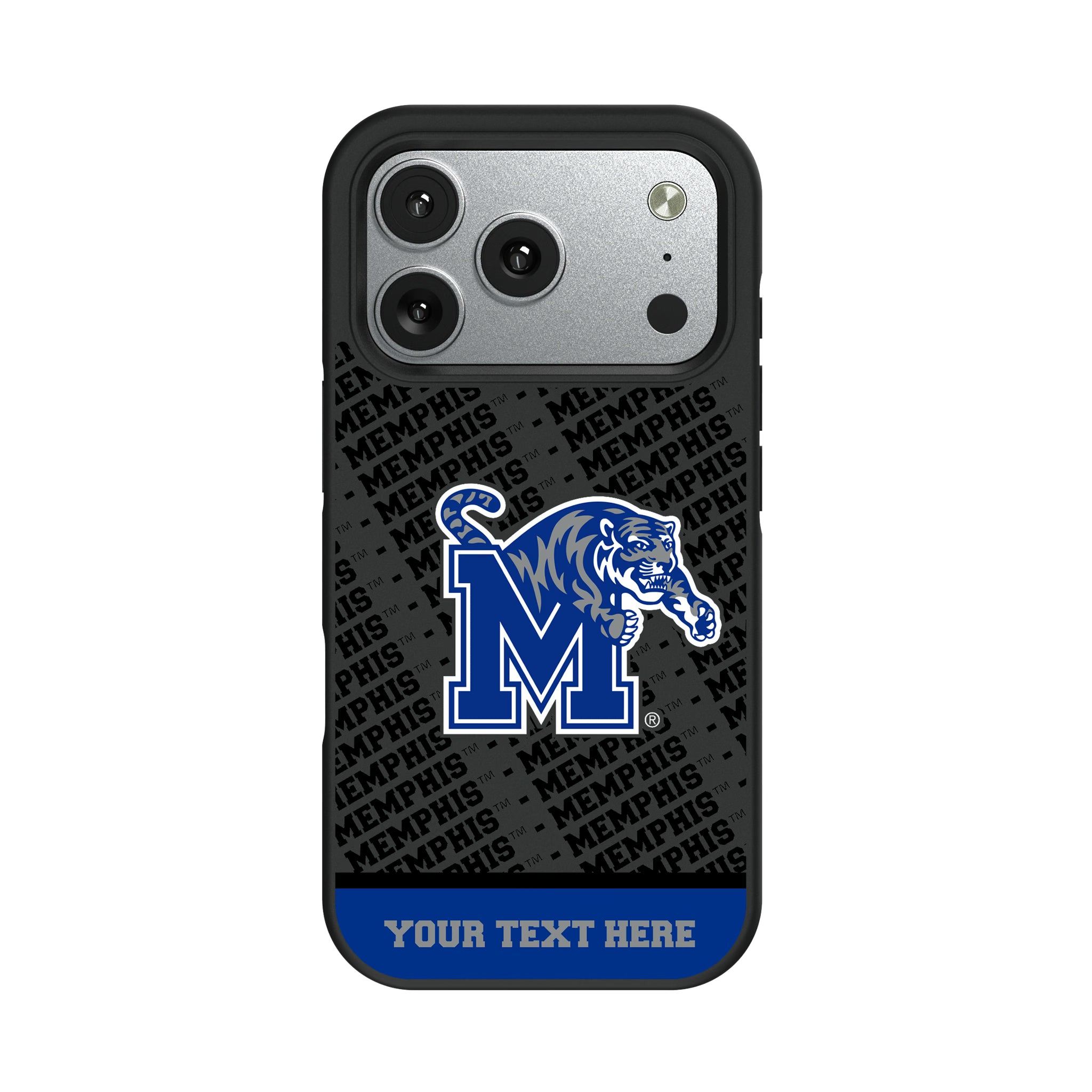 University of Memphis Tigers Personalized EndZone Plus iPhone Bump Phone Case for Apple iPhone#Device_iPhone 17 Pro