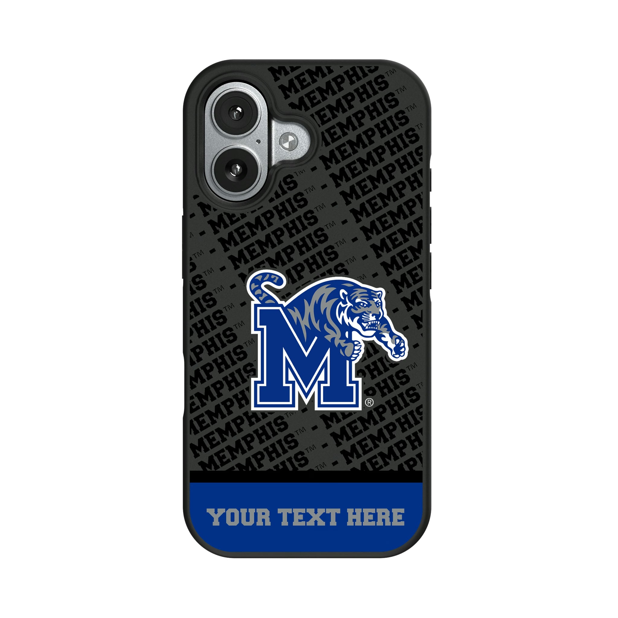 University of Memphis Tigers Personalized EndZone Plus iPhone Bump Phone Case for Apple iPhone#Device_iPhone 17
