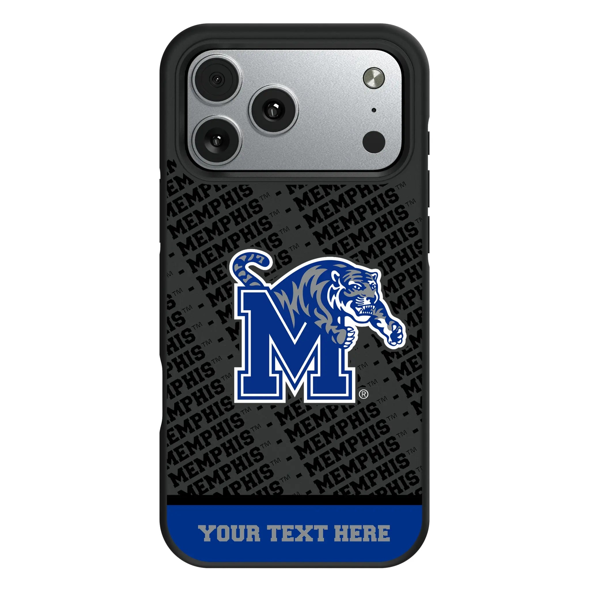 University of Memphis Tigers Personalized EndZone Plus iPhone Bump Phone Case for Apple iPhone#Device_iPhone 17 Pro Max
