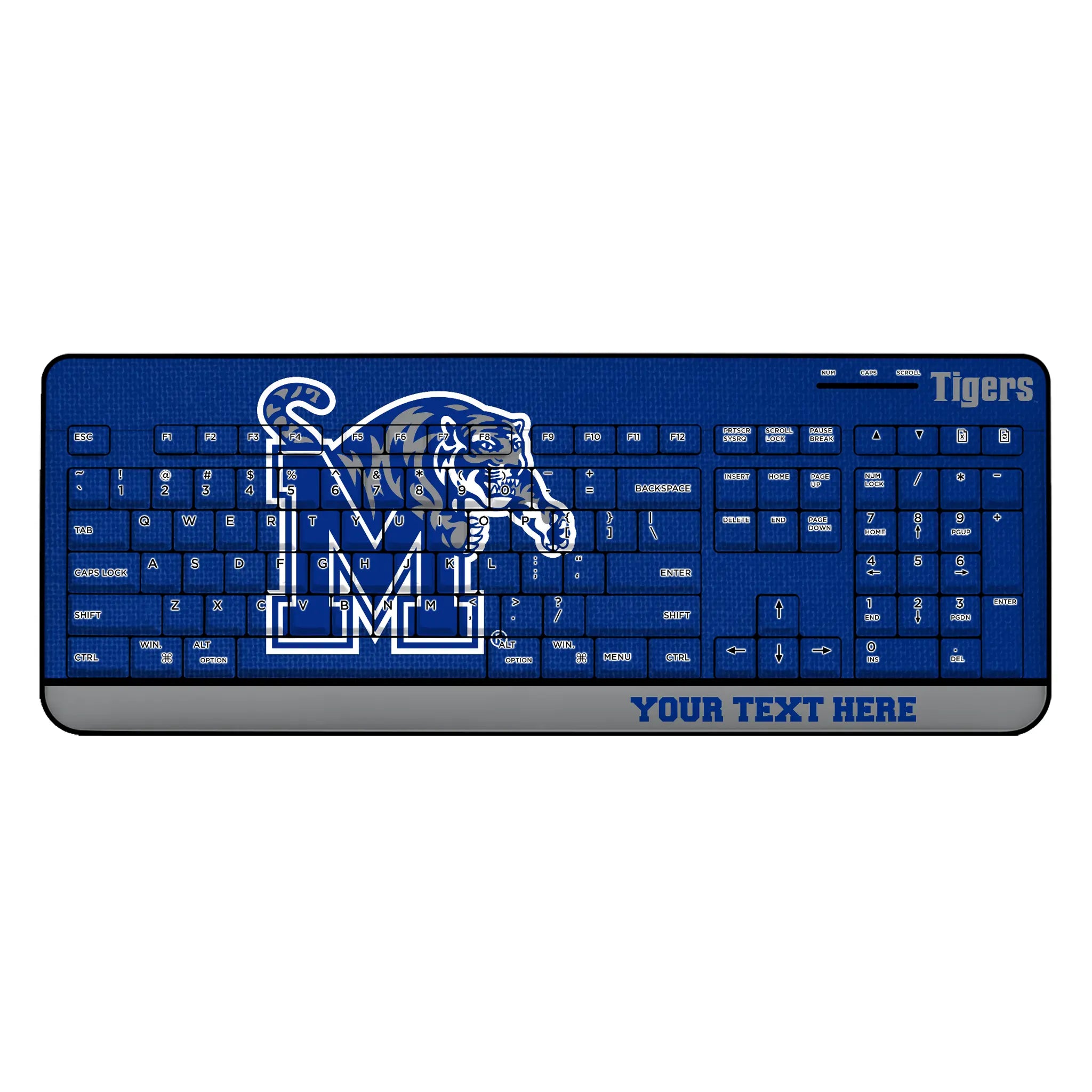 University of Memphis Tigers Personalized Endzone Solid Wireless USB Keyboard