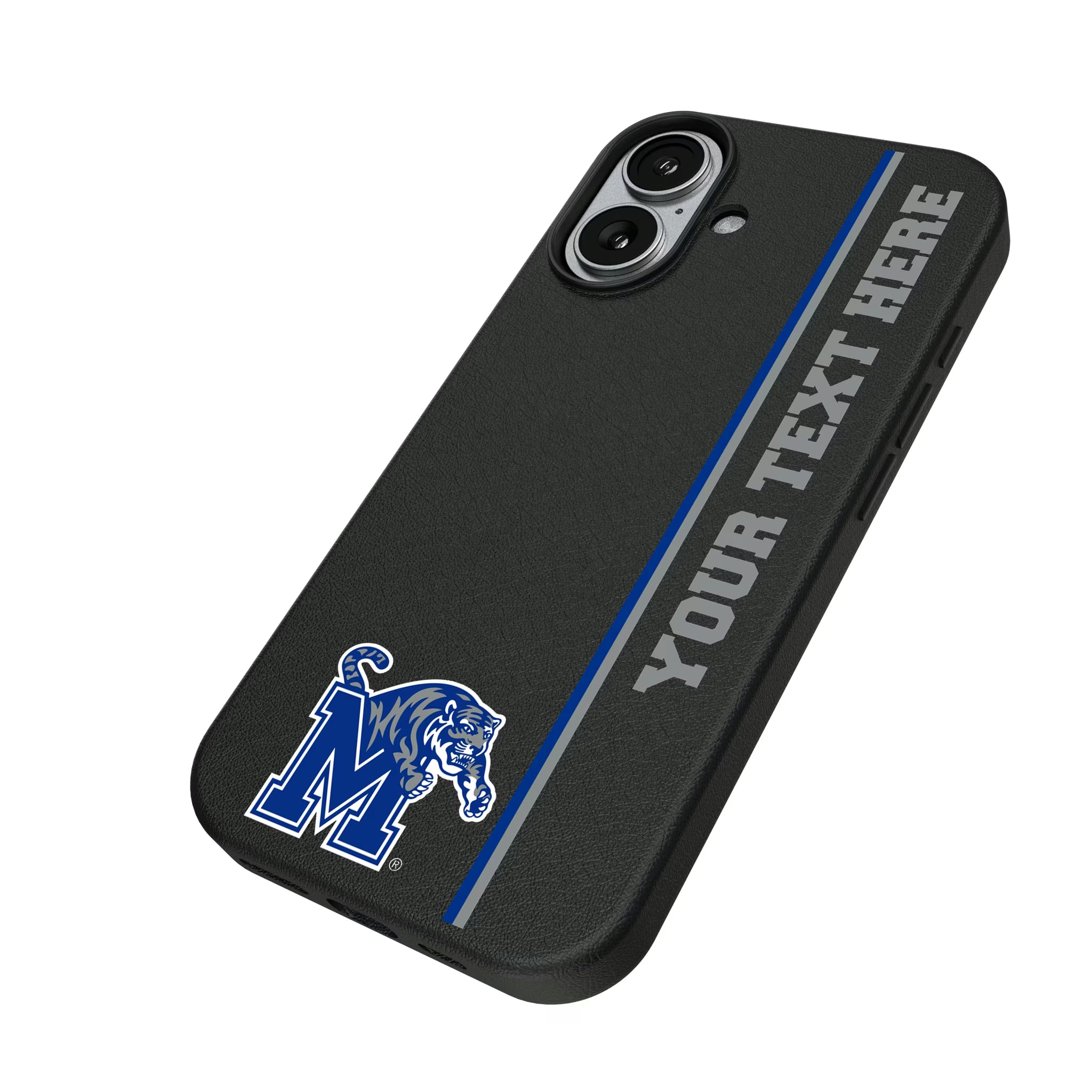 University of Memphis Tigers Personalized Sidebard iPhone MagSafe Compatible Phone Case for Apple iPhone - Isometric View#Device_iPhone 17