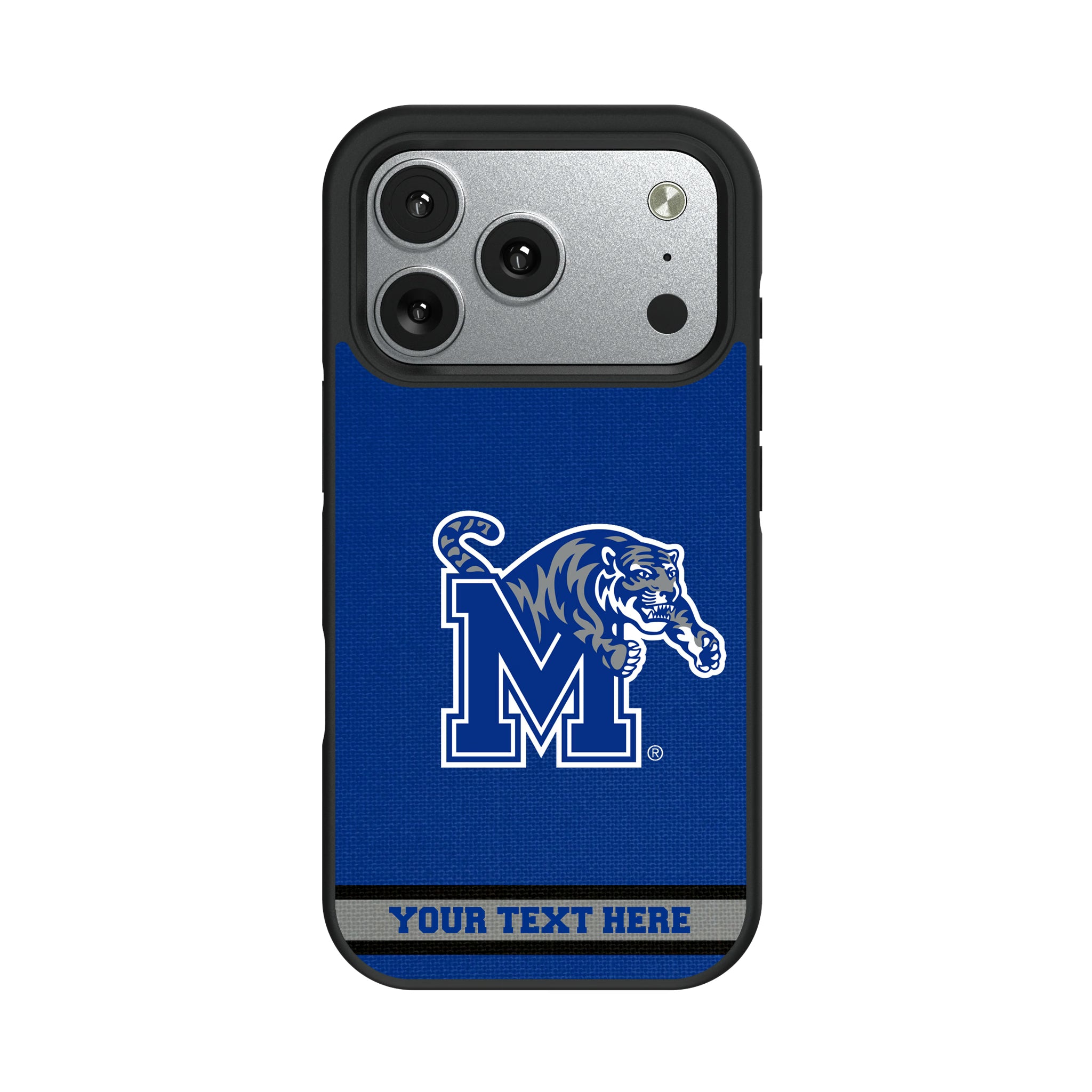 University of Memphis Tigers Personalized Stripe iPhone Bump Phone Case for Apple iPhone#Device_iPhone 17 Pro