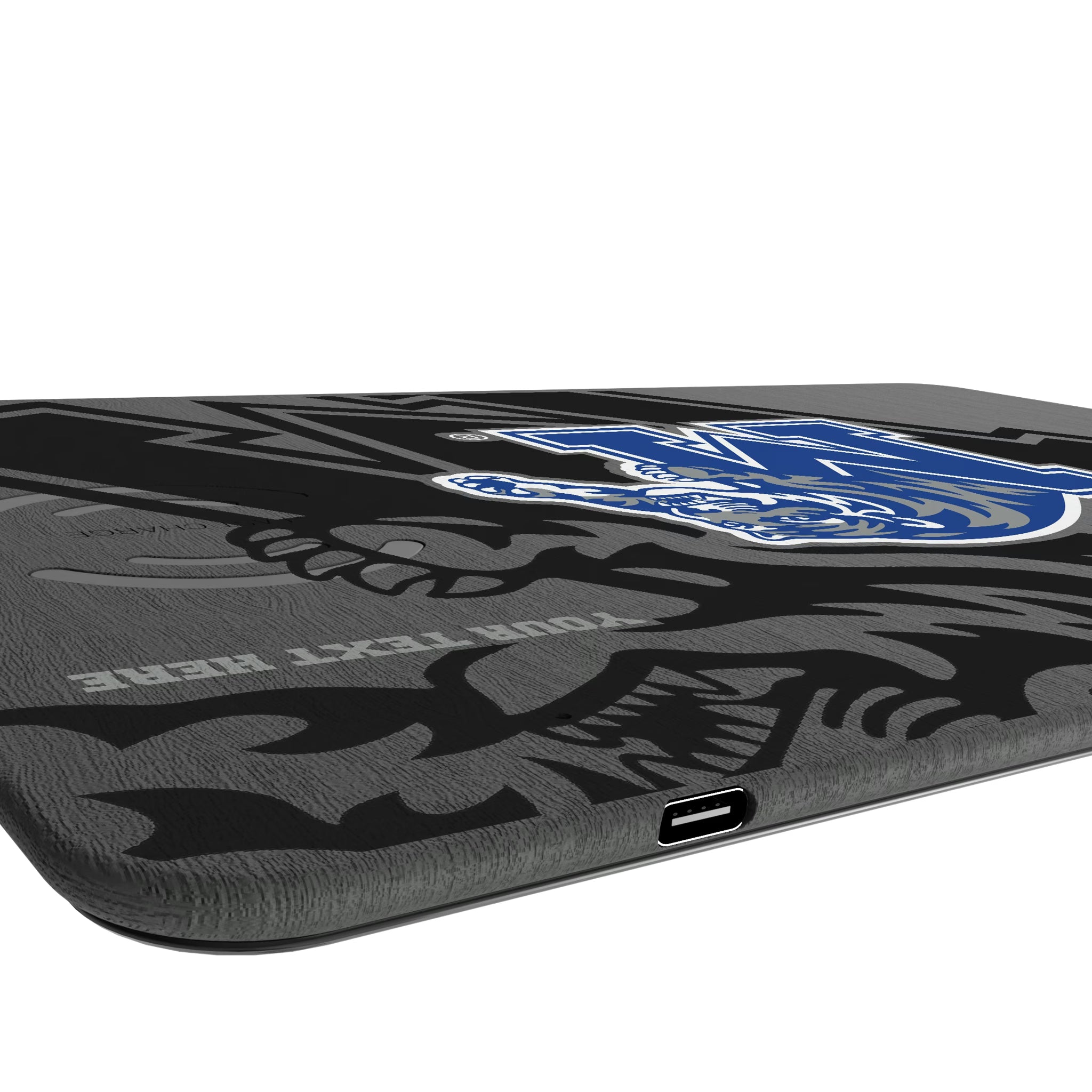 University of Memphis Tigers Personalized Tilt 15-Watt Wireless Charger and Mouse Pad