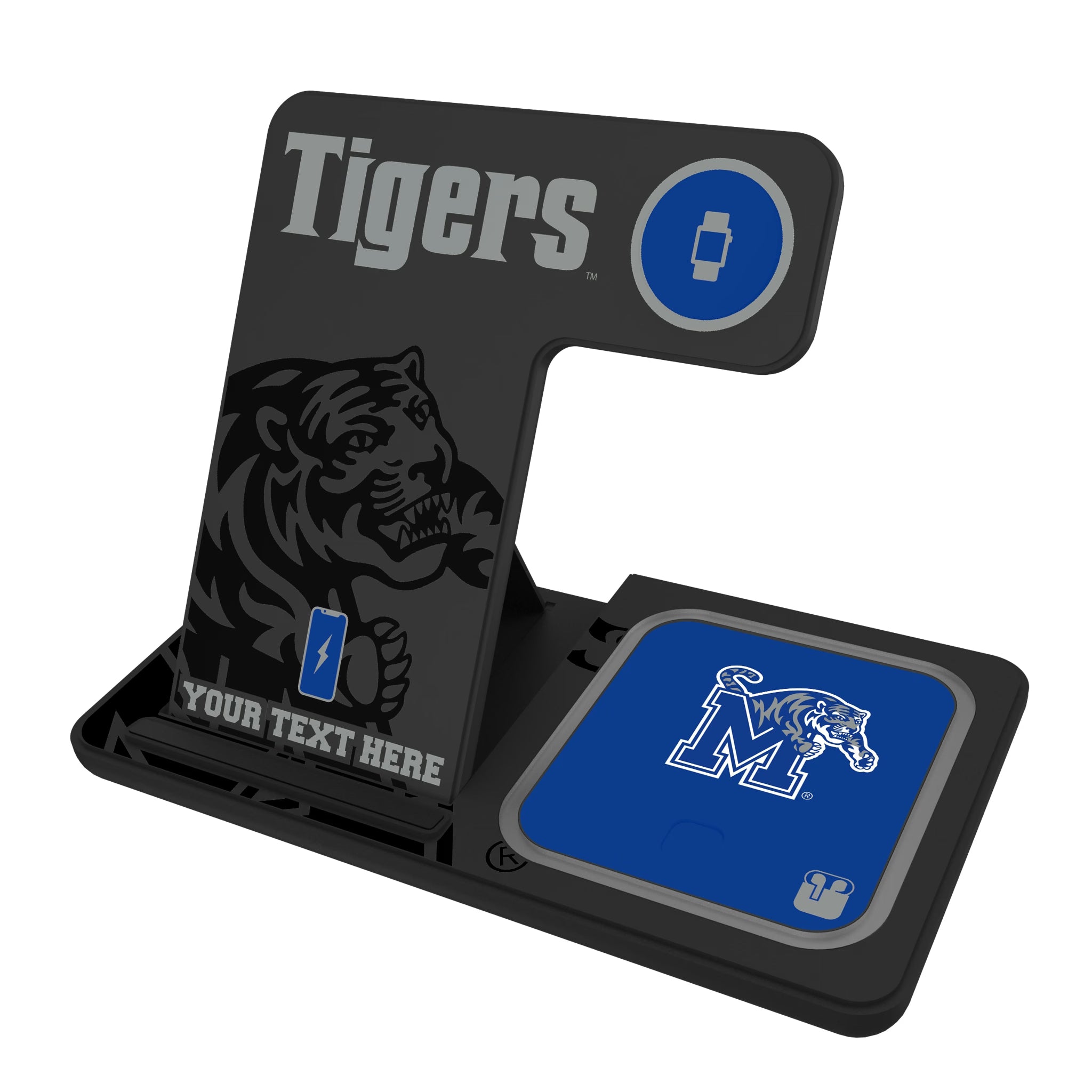 University of Memphis Tigers Personalized Tilt 3 in 1 Charging Station