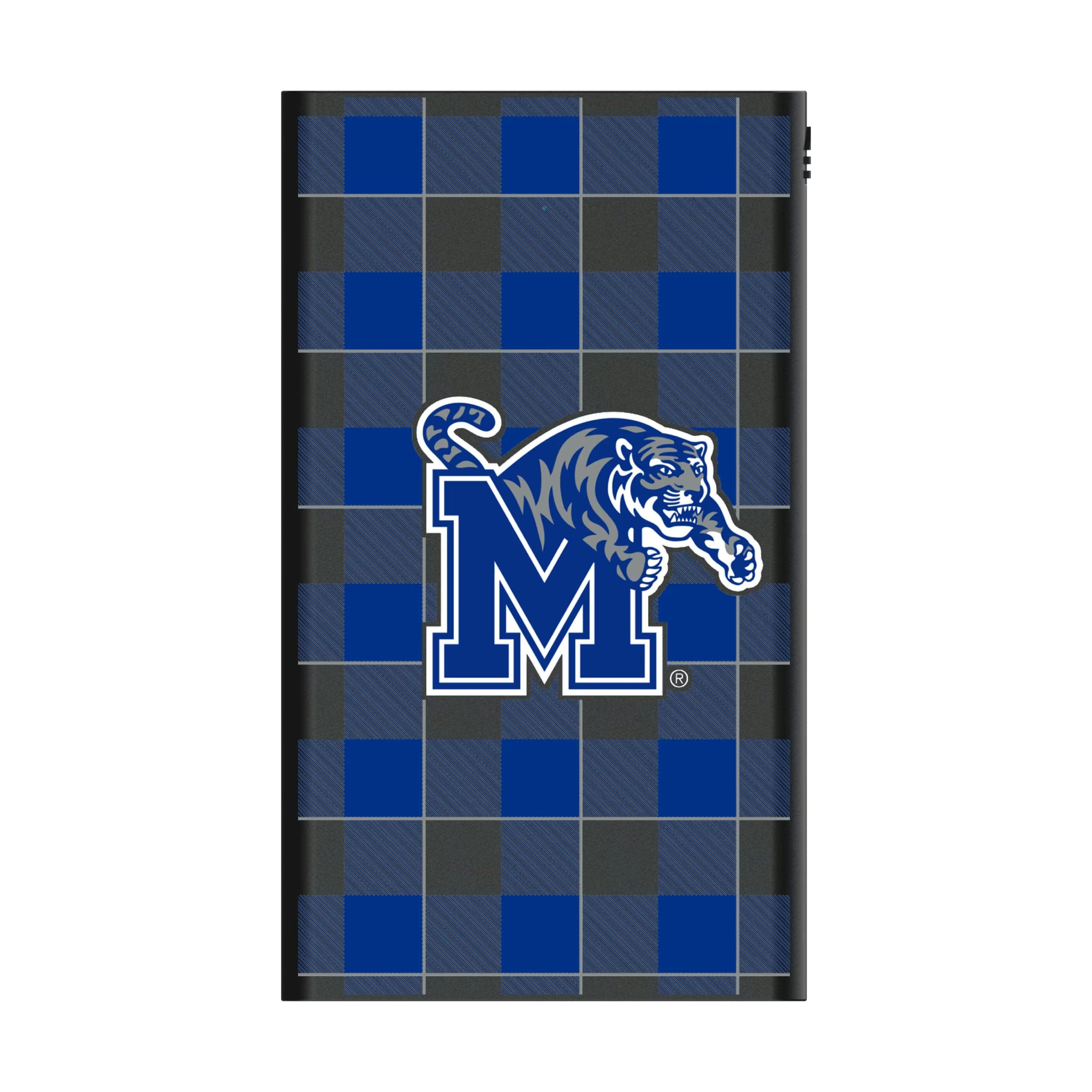 University of Memphis Tigers Plaid 5000mAh Flat Powerbank